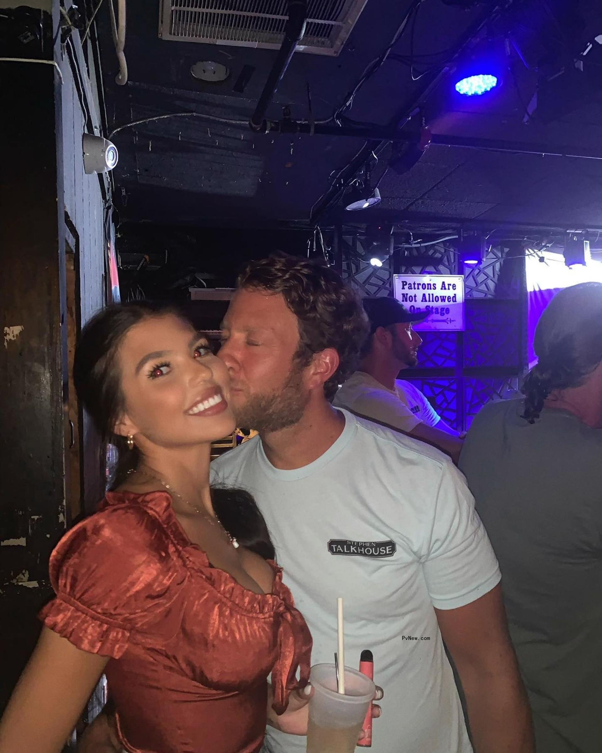 Dave Portnoy kissing Silvana Mojica.
