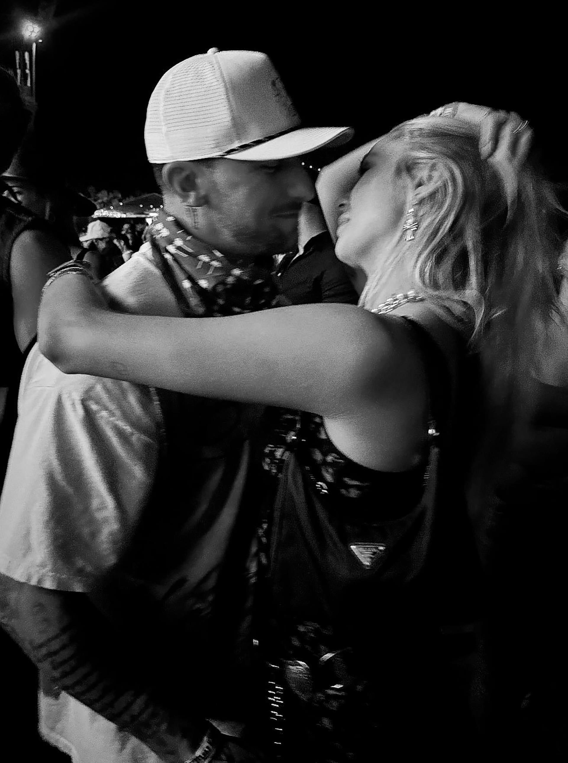 Johnny Manziel and Josie Canseco hugging