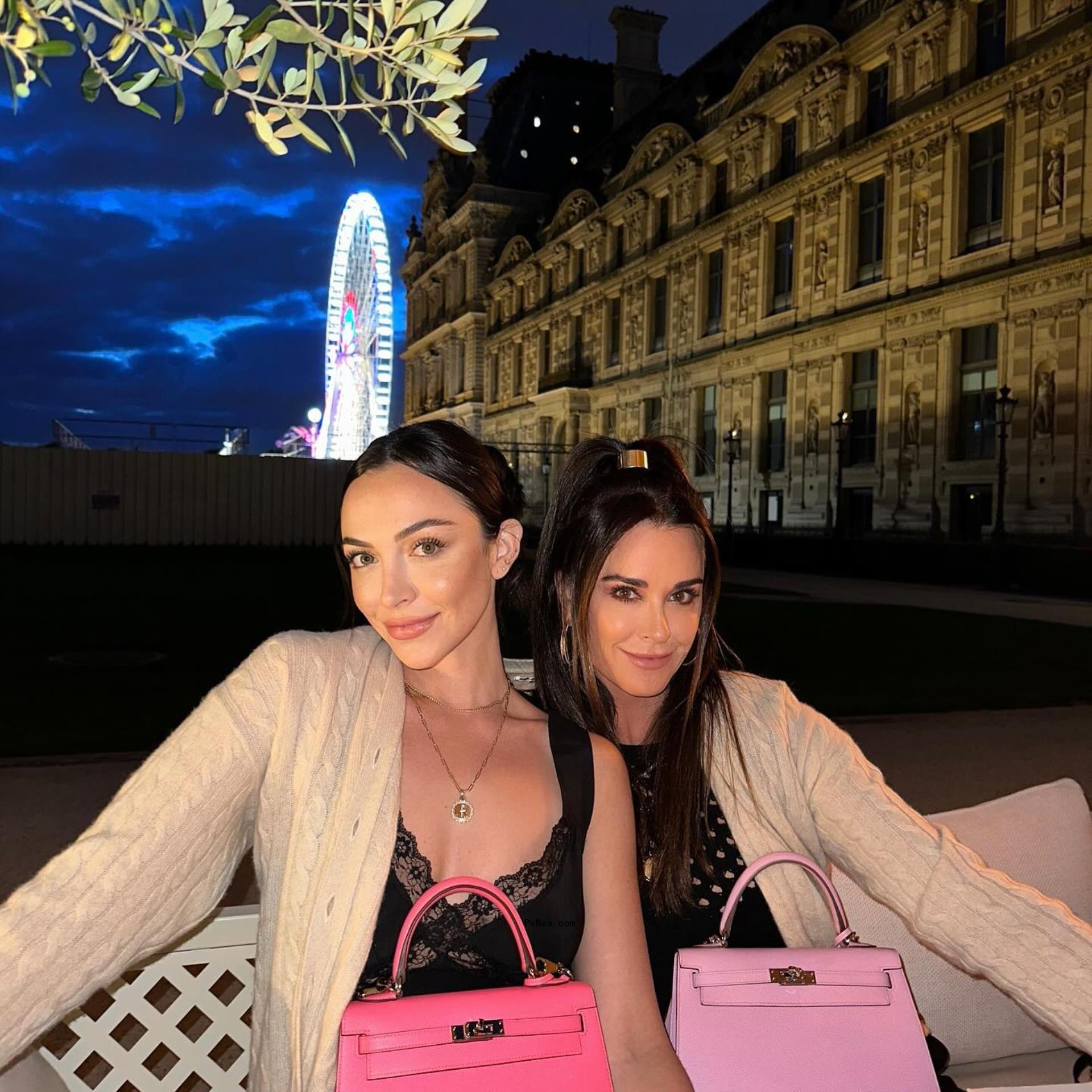 Farrah Aldjufrie with mom Kyle Richards.