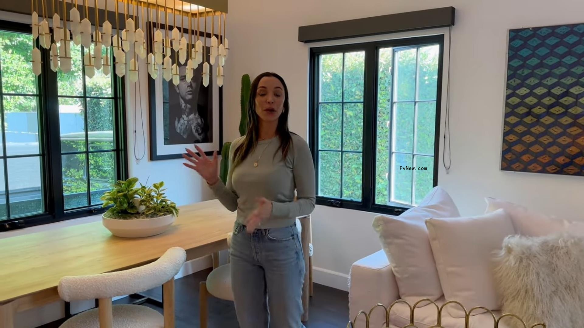 Farrah Aldjufrie inside her Los Angeles home.
