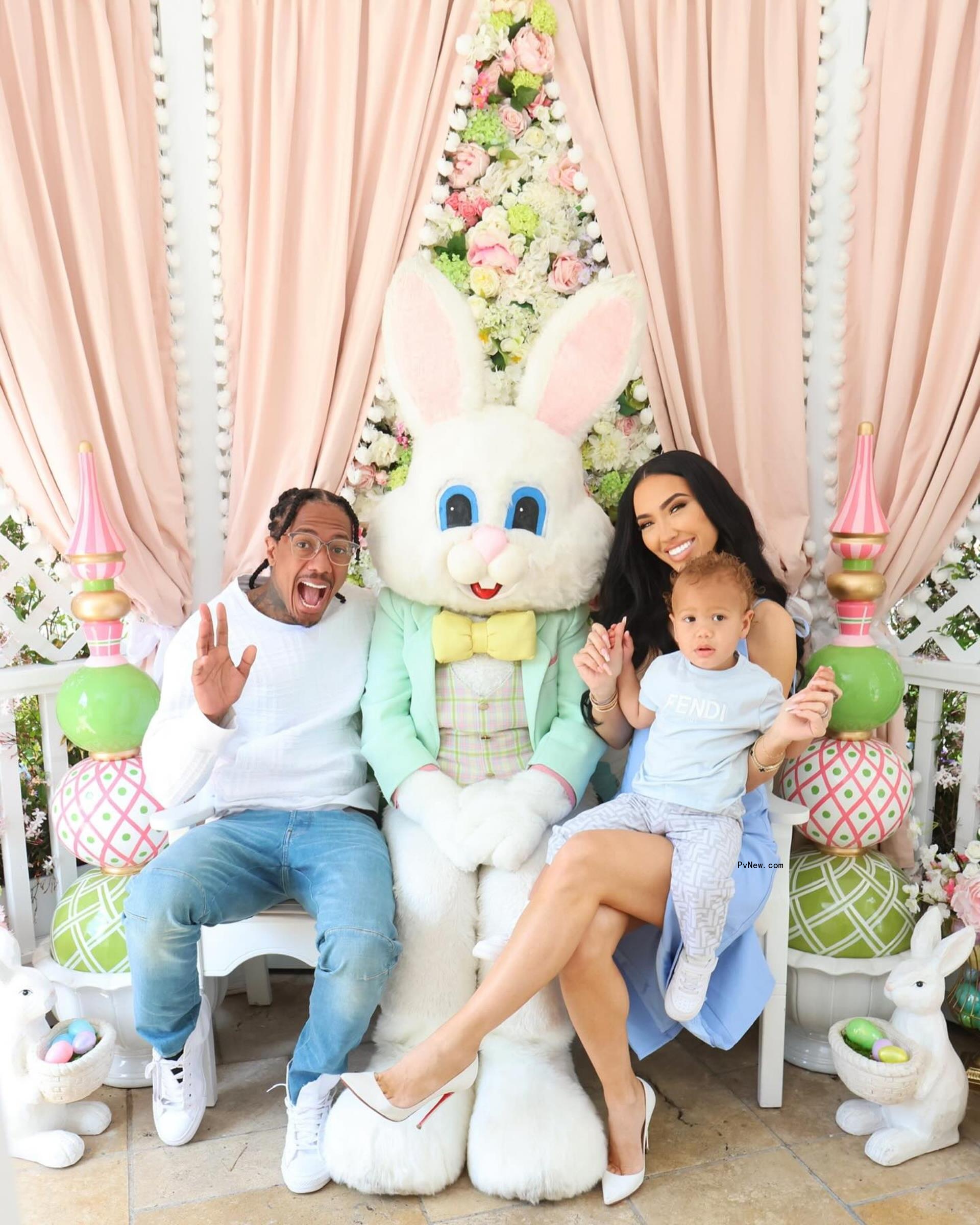 Bre Tiesi, Nick Cannon and their son, Legendary.