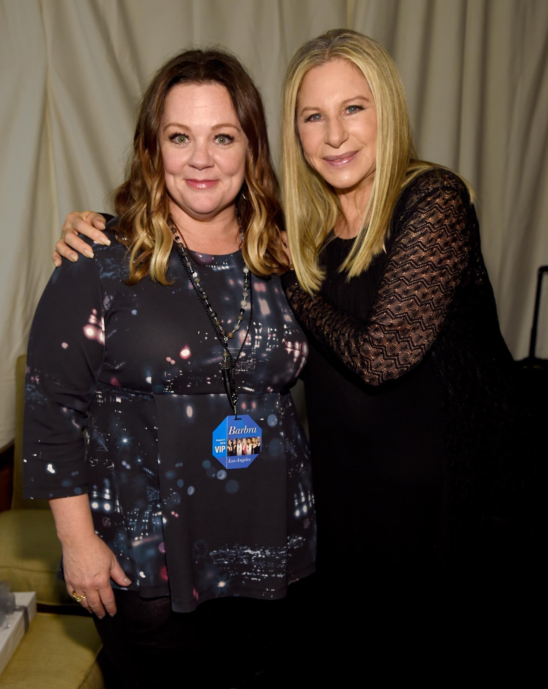 Melissa McCarthy (L) and Barbra Streisand 