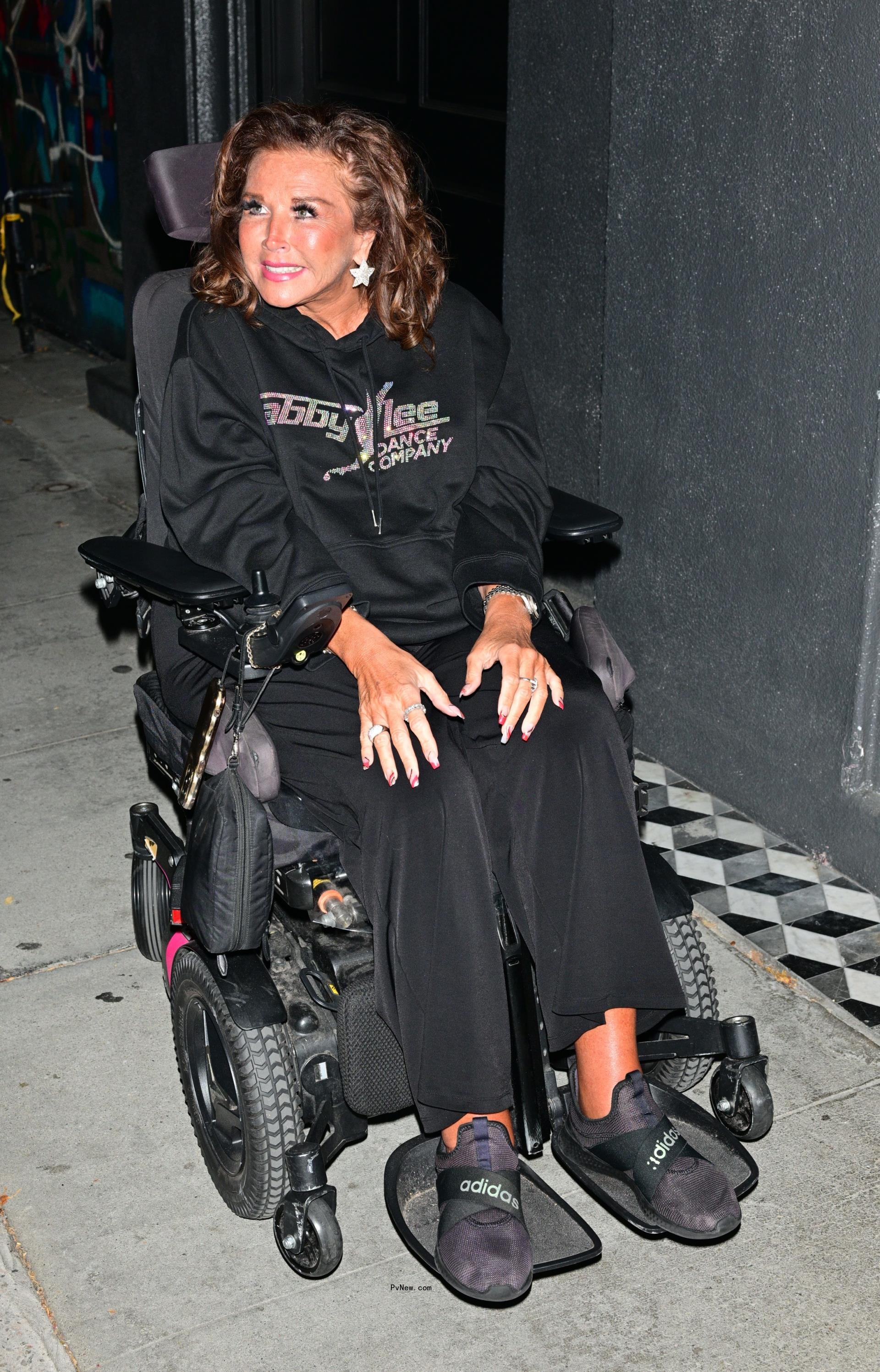 Abby Lee Miller in a wheelchair