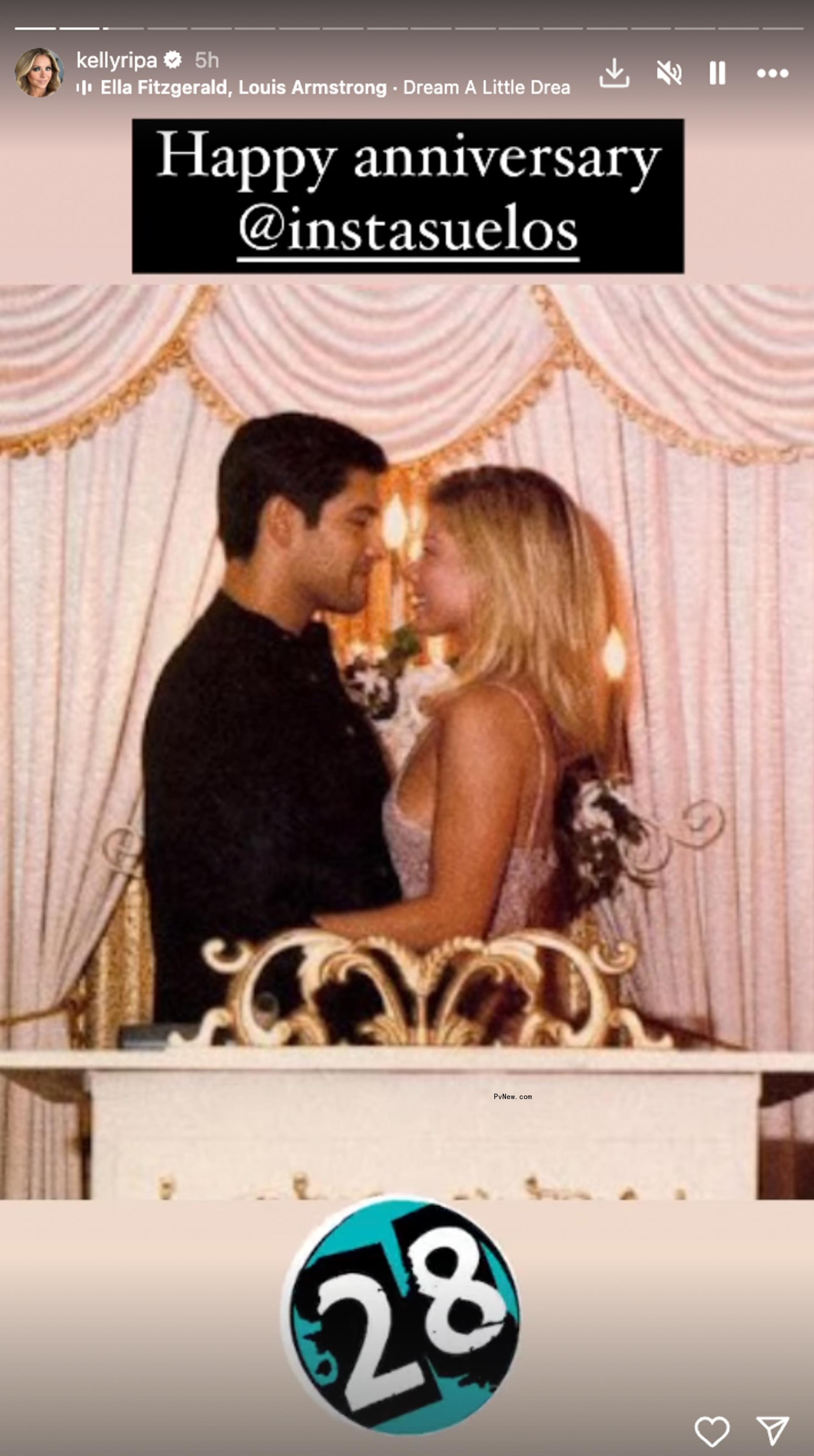 Kelly Ripa and Mark Co<i></i>nsuelos getting married in 1996