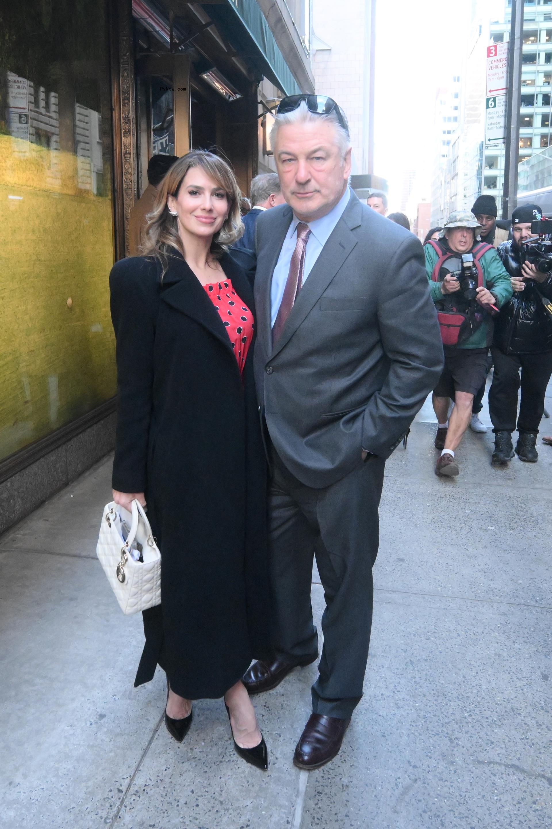 Alec Baldwin and Hilaria Baldwin posing together 