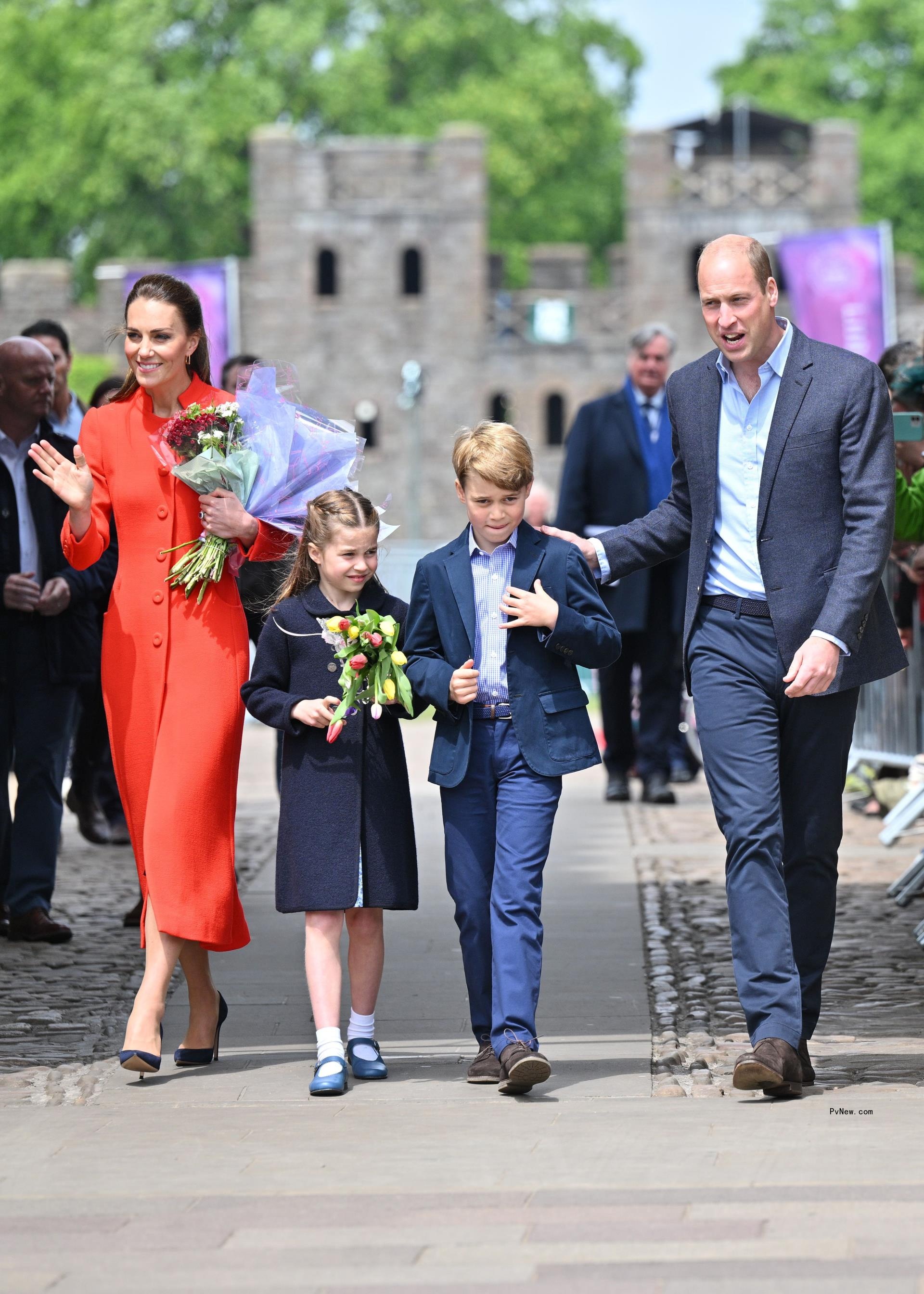 Princess Charlotte, Prince George, Kate Middleton and Prince William