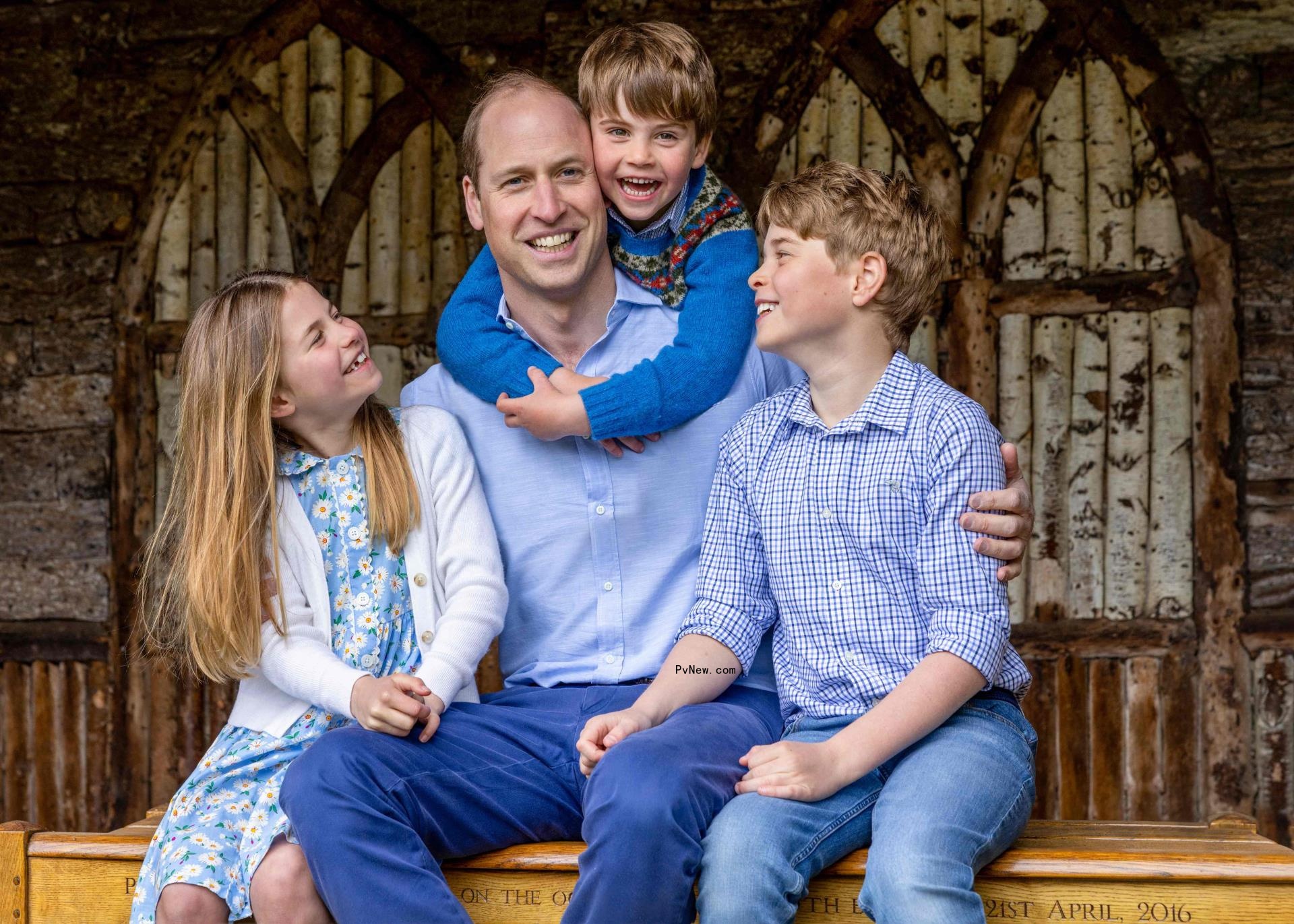 Prince William, Prince Louis, Princess Charlotte and Prince George