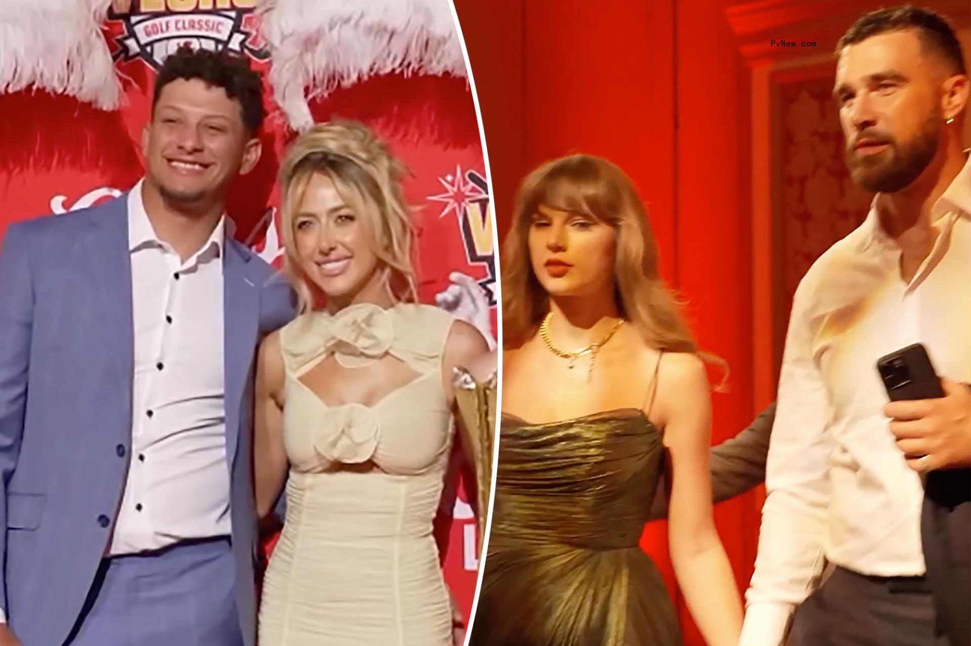 Patrick Mahomes and Brittany Mahomes, split with Travis Kelce and Taylor Swift