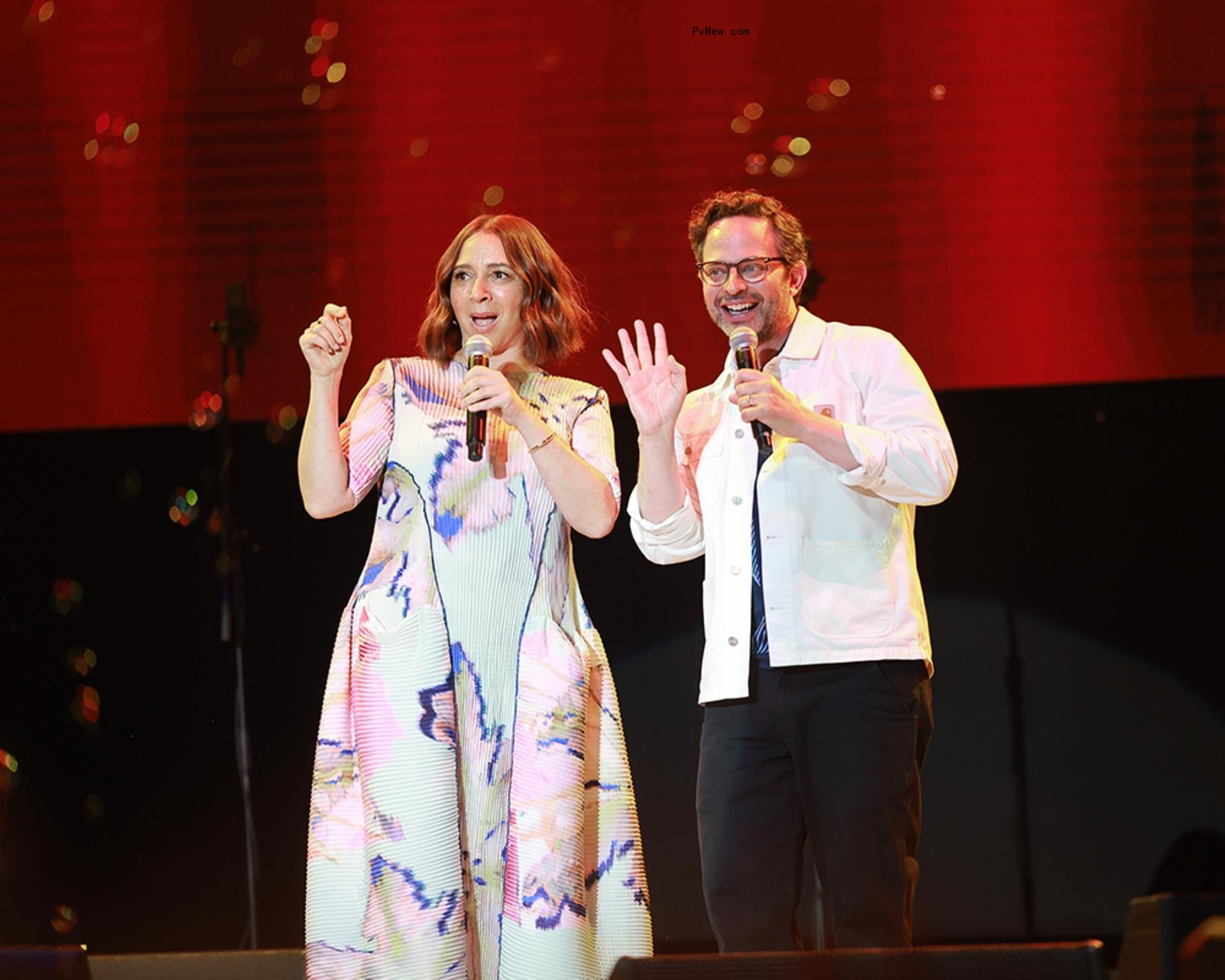 Nick Kroll and Maya Rudolph at Netflix Is A Joke Festival.