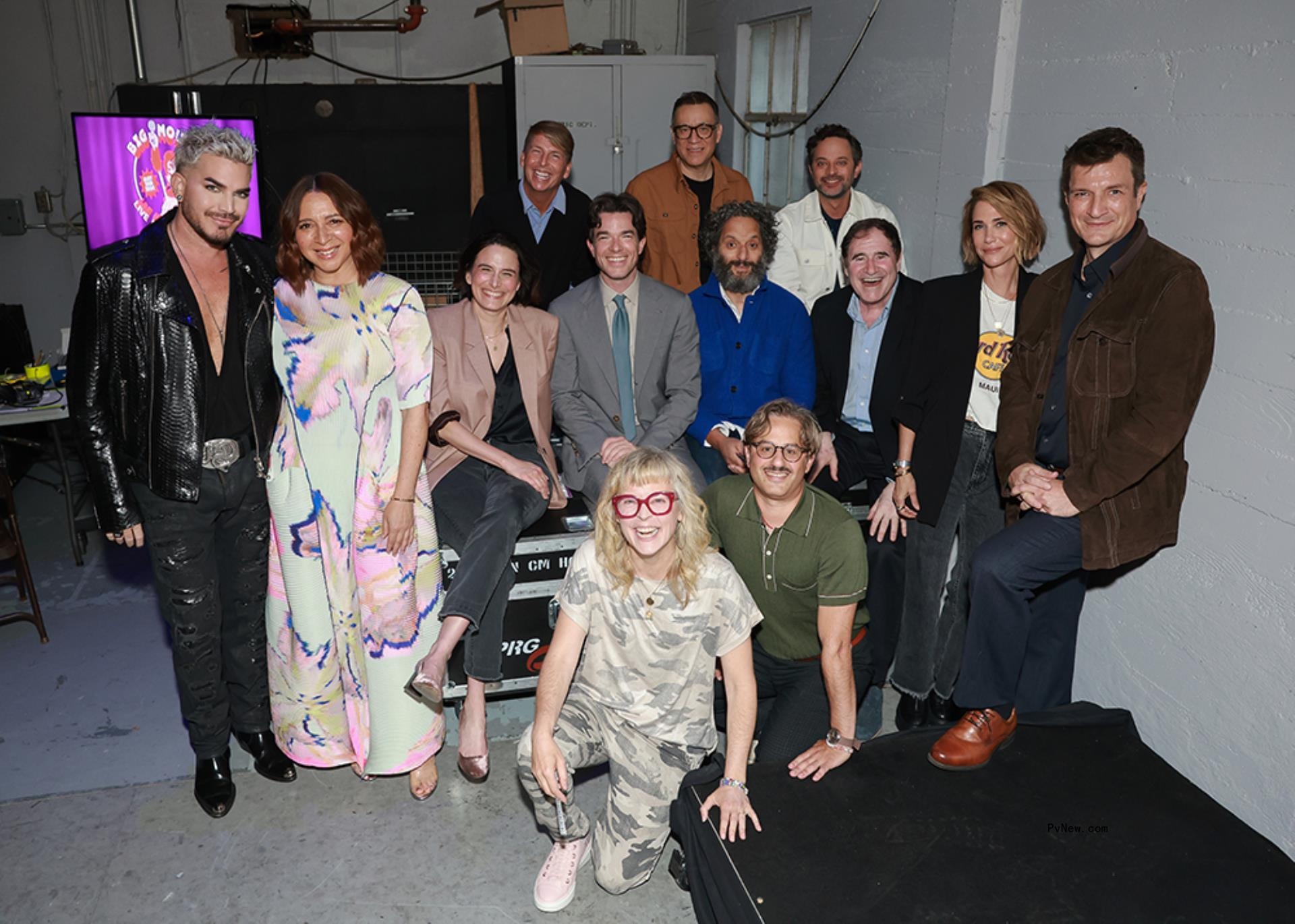 The cast of