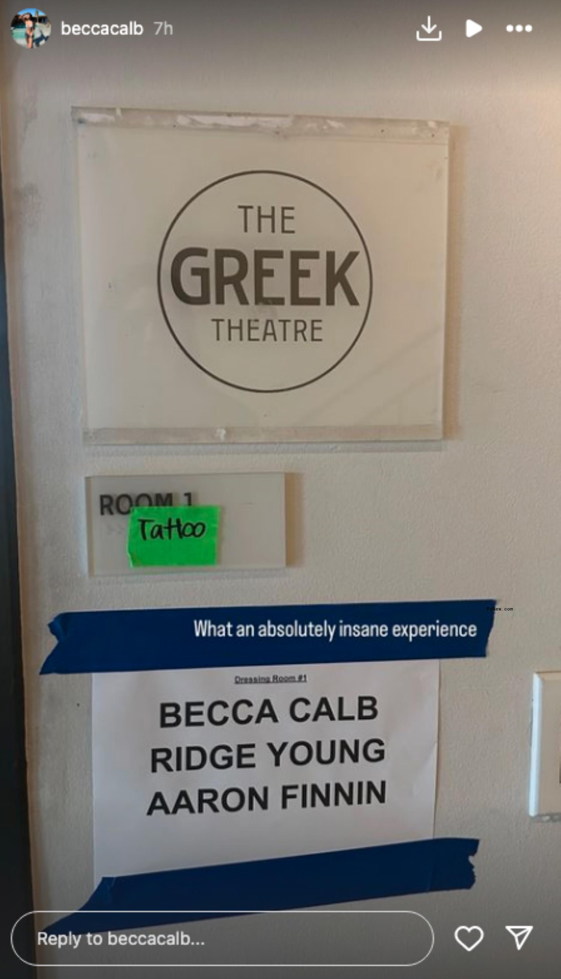 Becca Calb's Instagram Story from Netflix Is A Joke Festival.