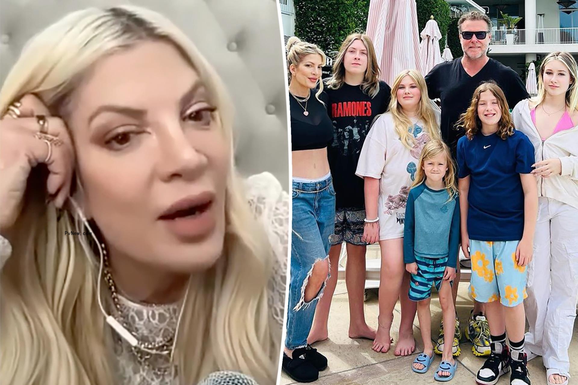 Tori Spelling, Dean McDermott and kids