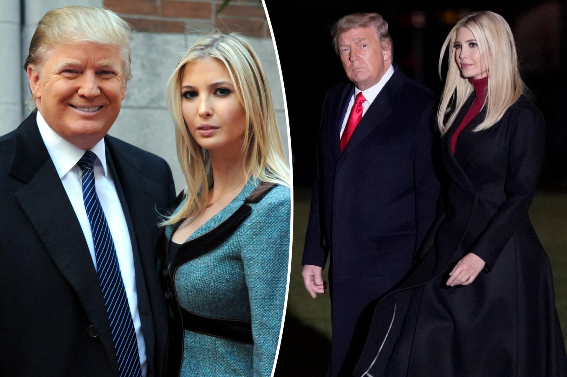 Do<i></i>nald and Ivanka Trump split image.