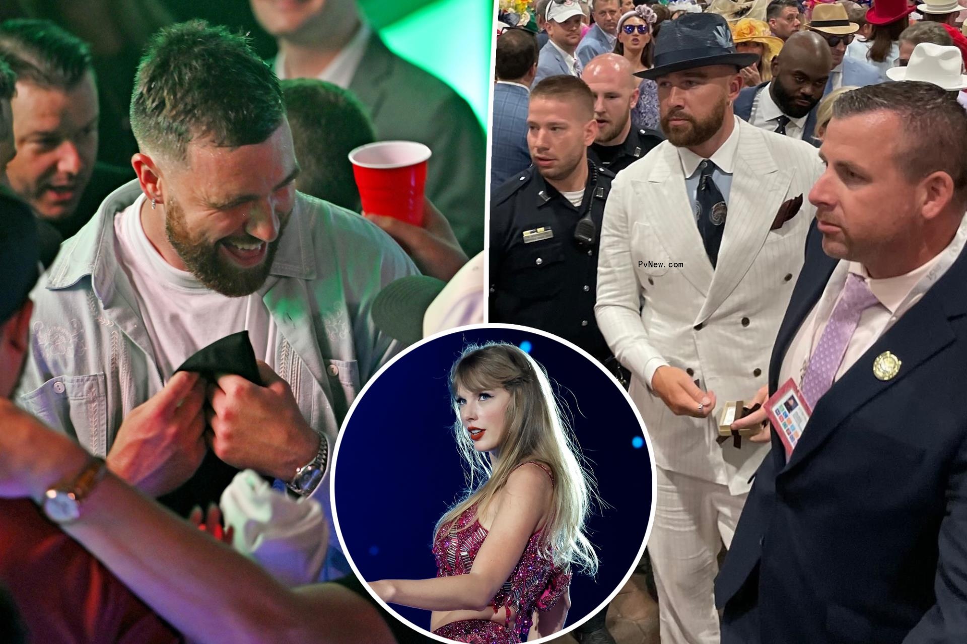 Travis Kelce lands in Kentucky for Derby weekend without Taylor Swift