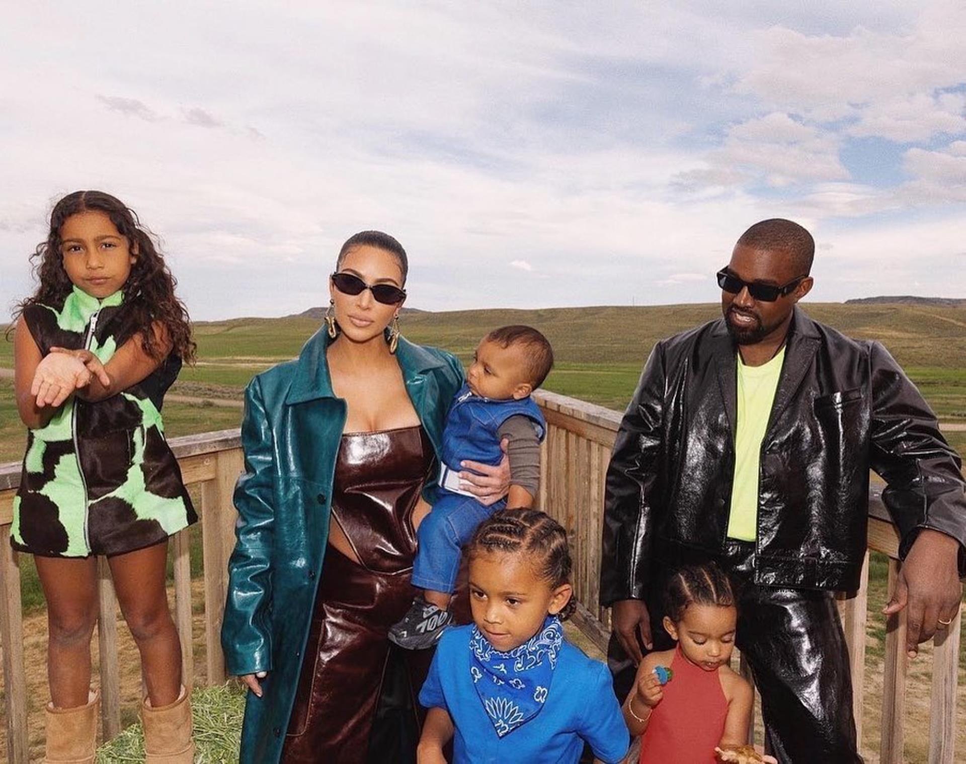 Kim Kardashian, Kanye West and kids