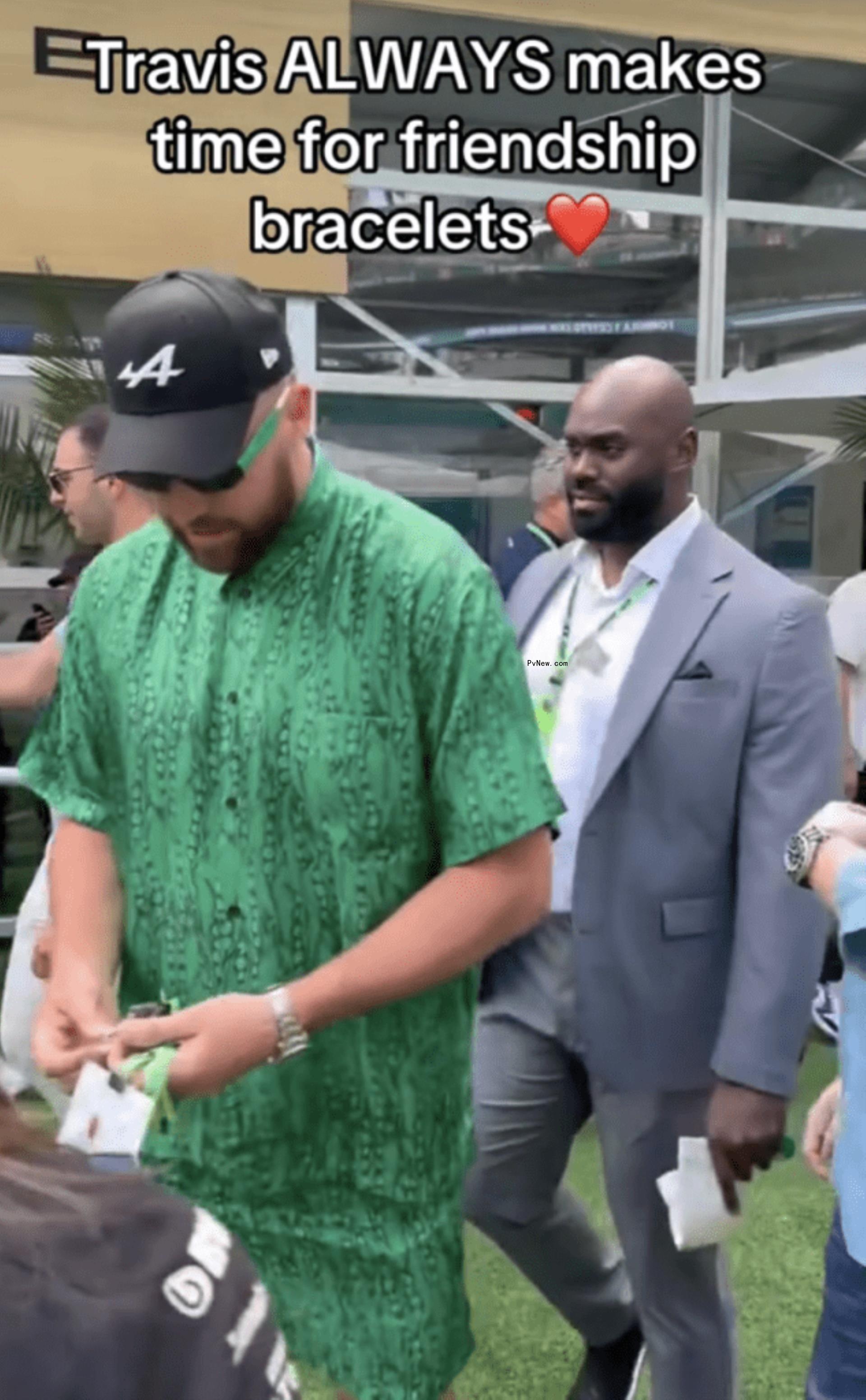 Travis Kelce at the Miami Grand Prix.