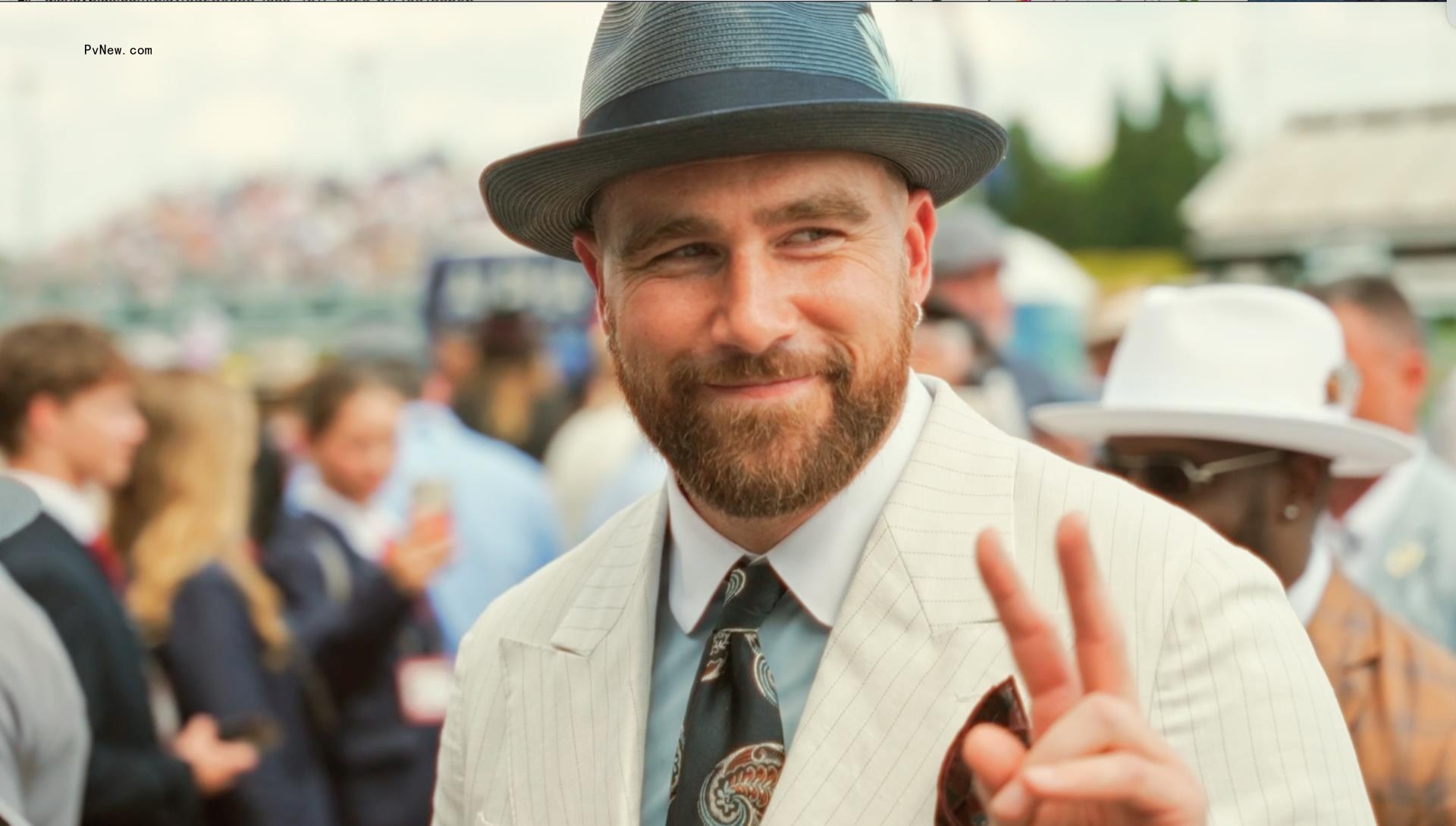 Travis Kelce at the Kentucky Derby.