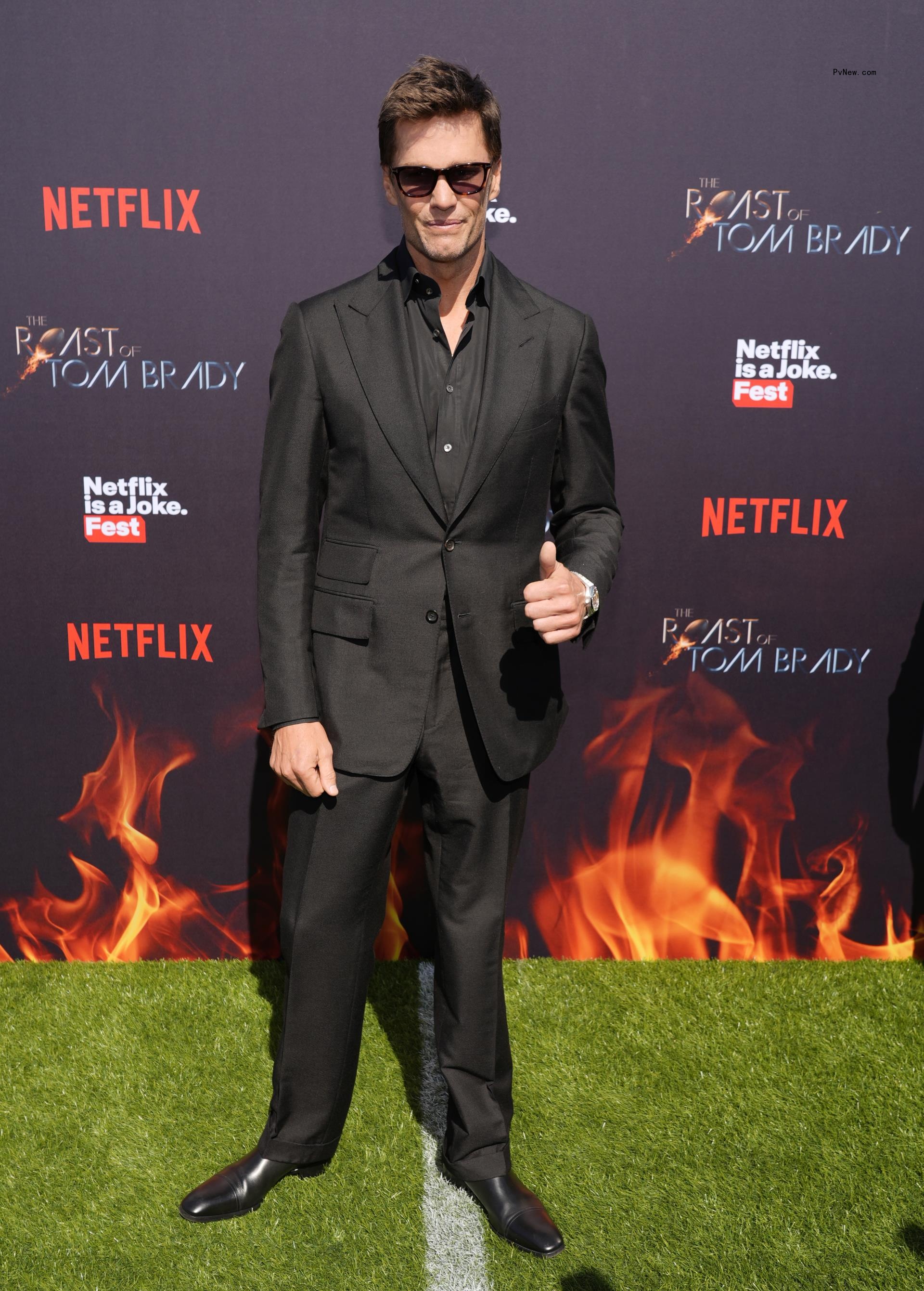 Tom Brady at the Roast of Tom Brady.