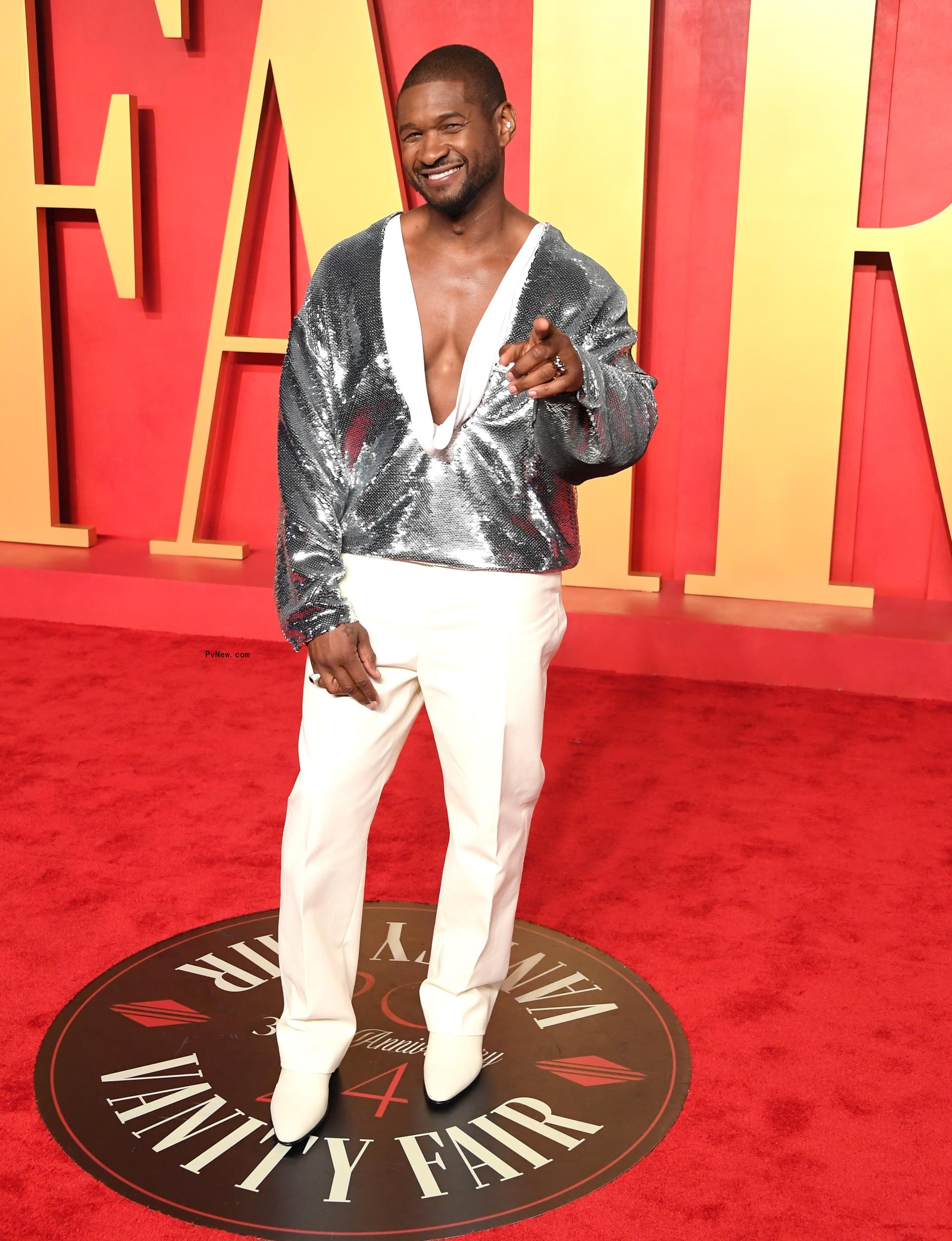 Usher at the 2024 Vanity Fair Oscar Party.