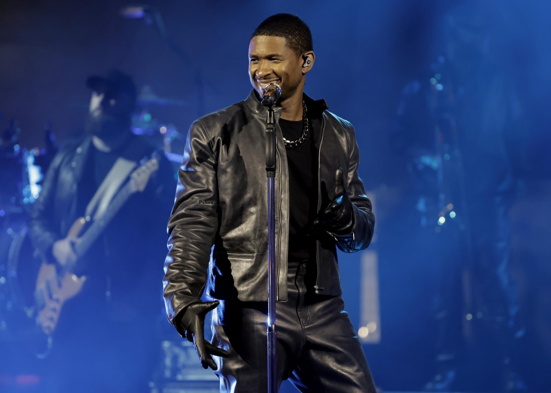 Usher performing.