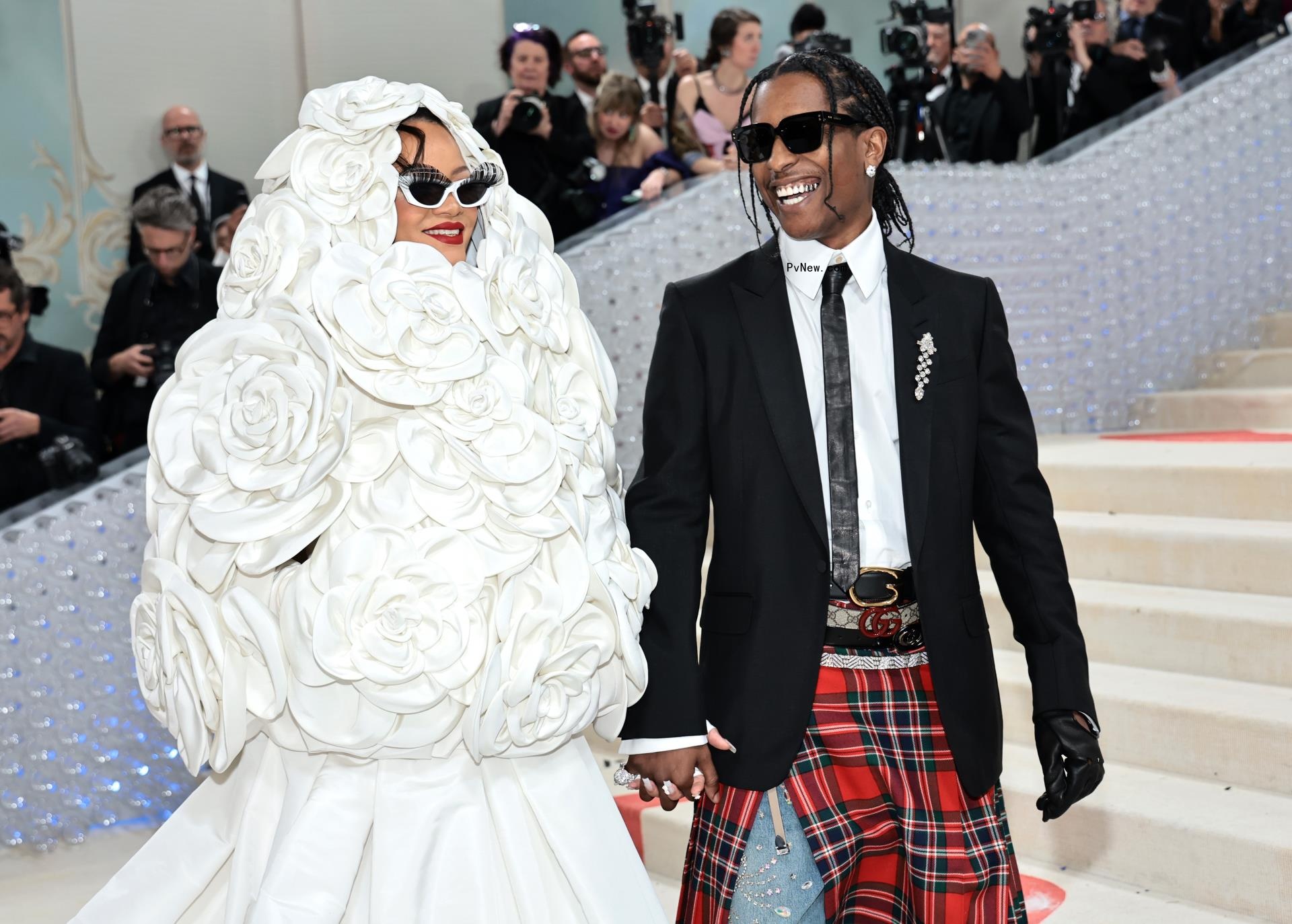 Rihanna and A$AP Rocky ast the 2023 Met Gala.