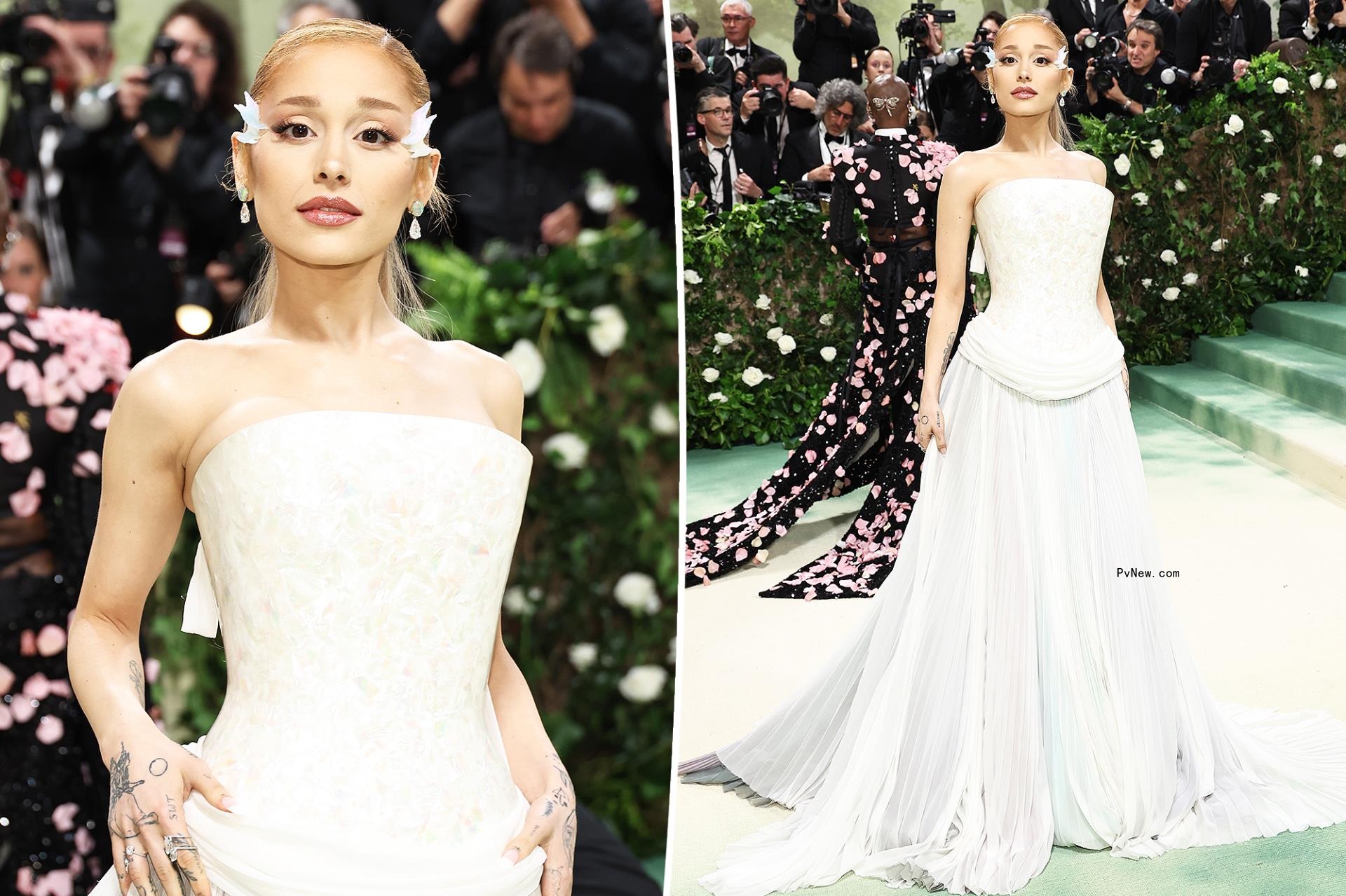 Ariana Grande split image.