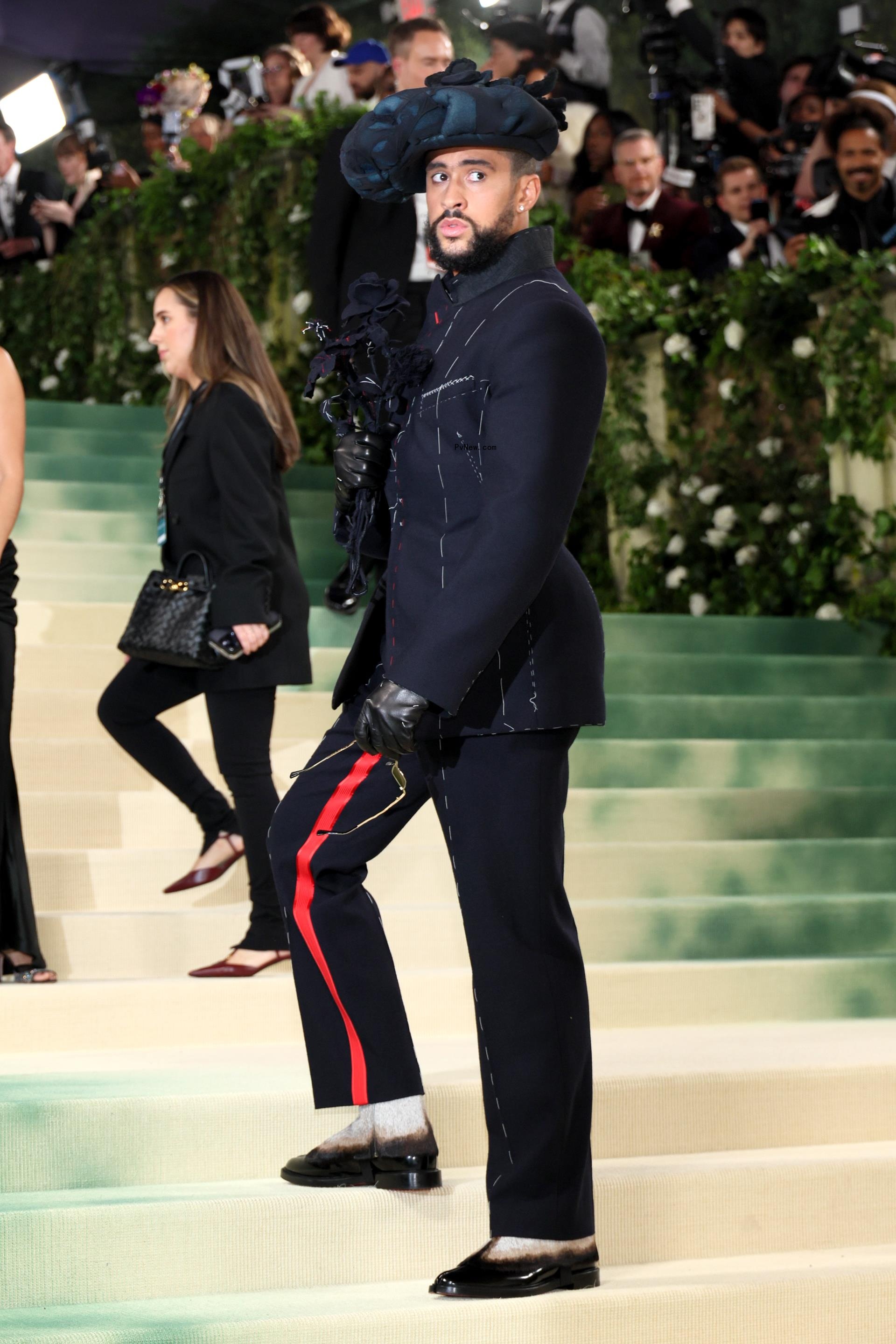 Bad Bunny at the 2024 Met Gala red carpet