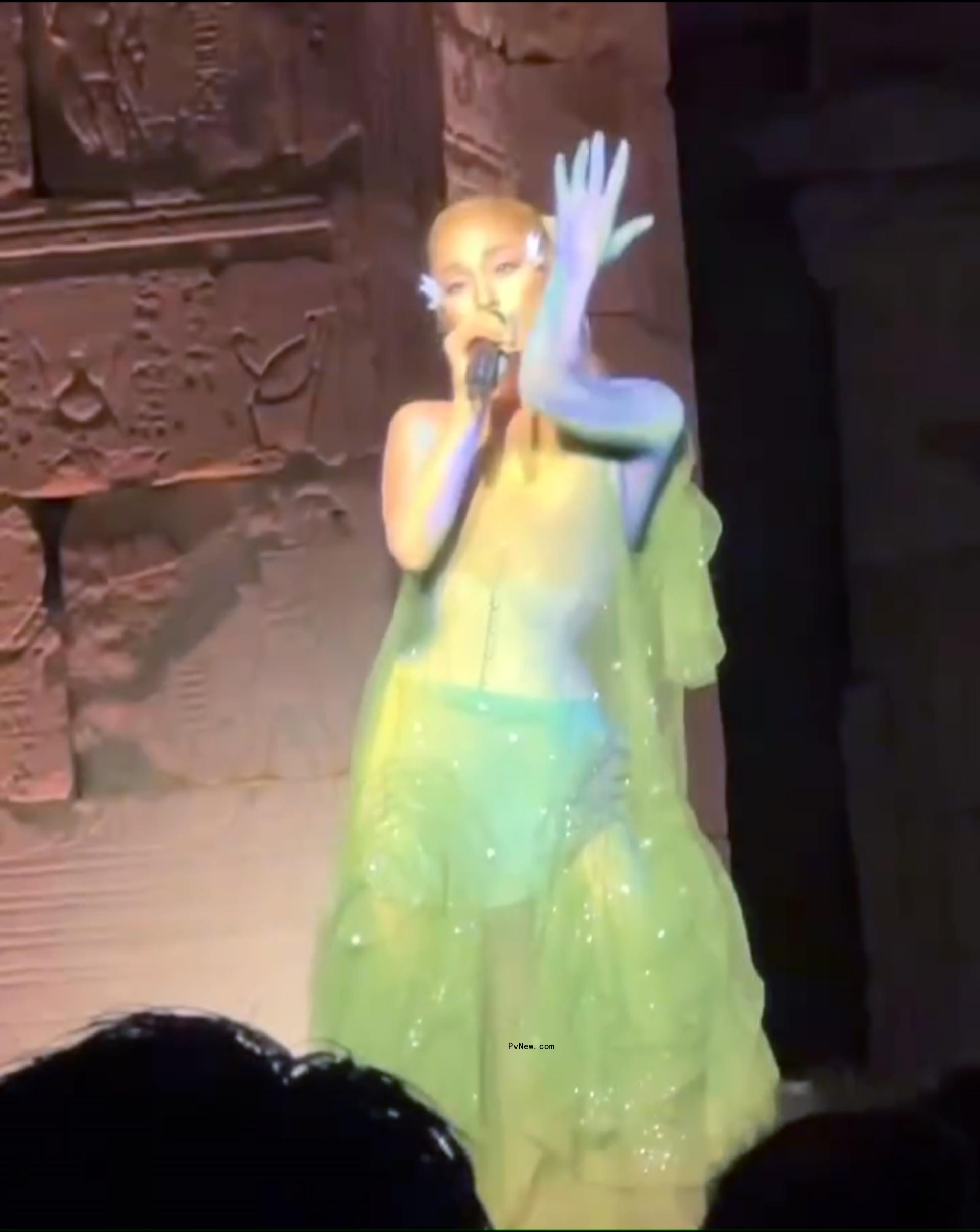 Ariana Grande performing at the 2024 Met Gala
