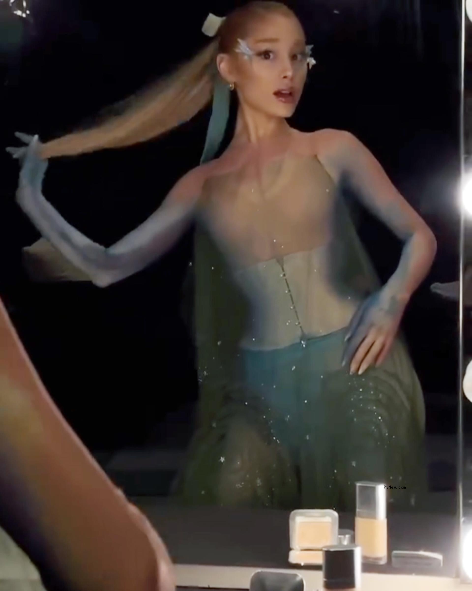 Ariana Grande performing at the 2024 Met Gala