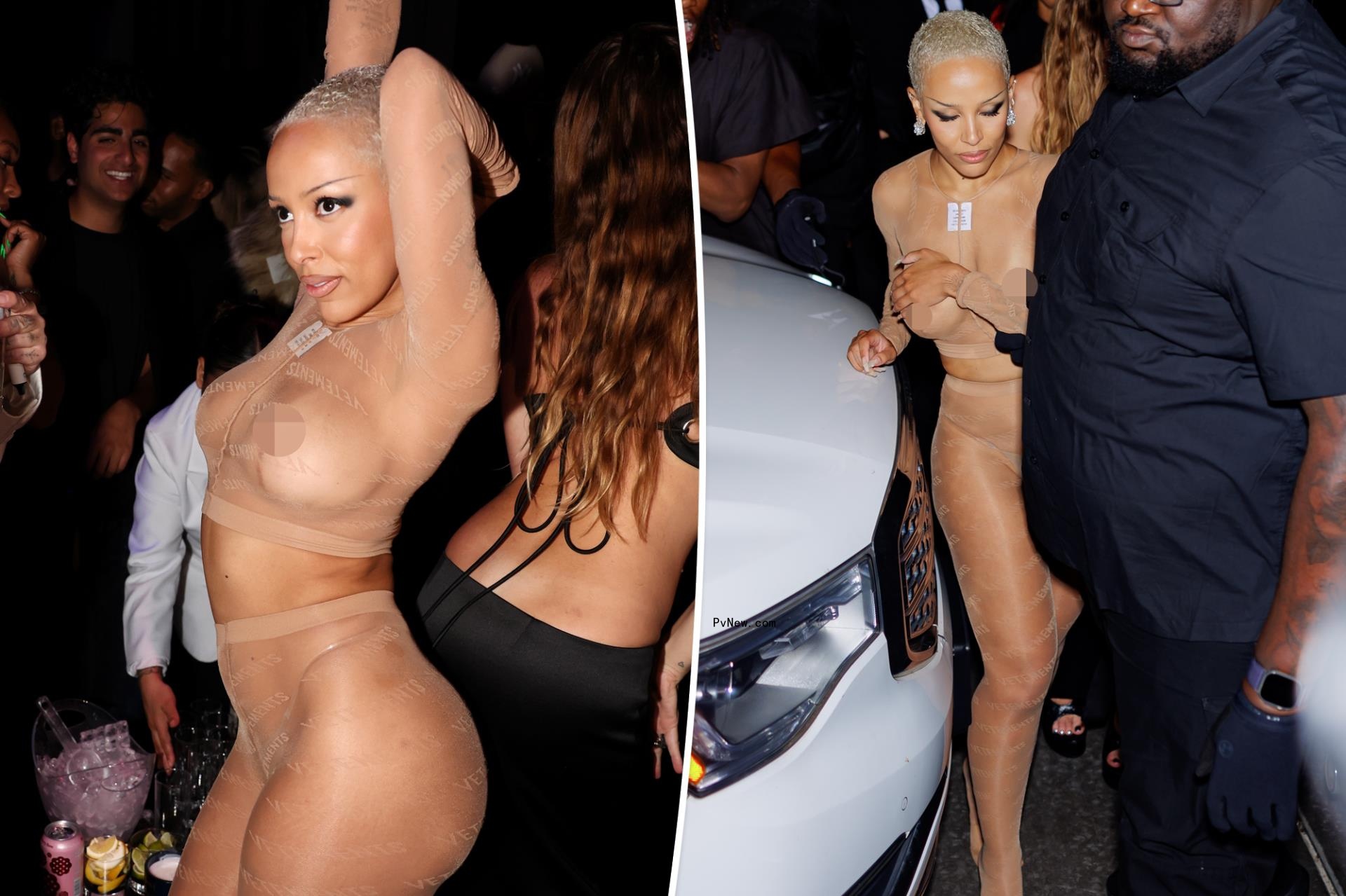 Doja Cat sports another shocking all-tights sheer look at Met Gala 2024 afterparty