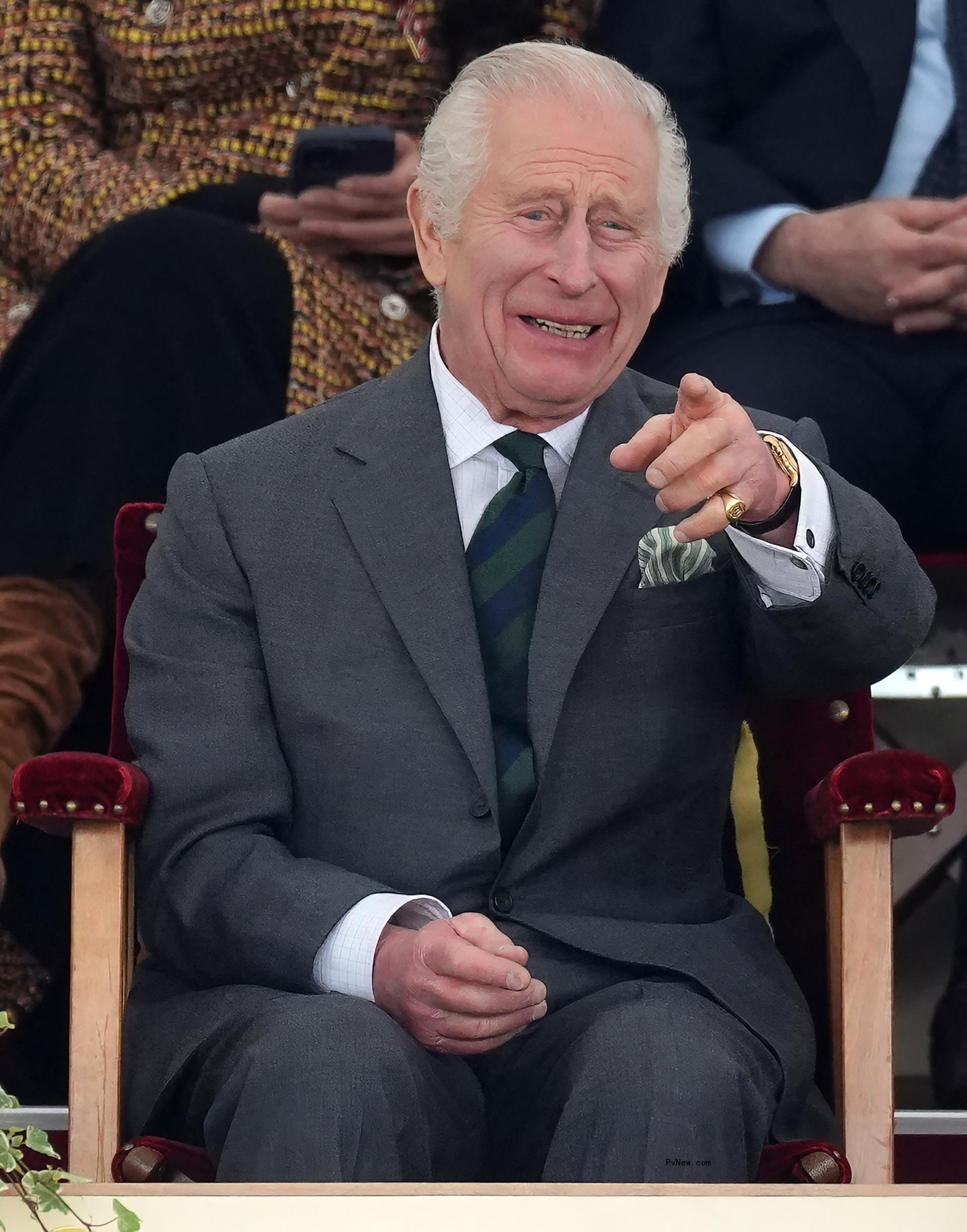 king charles iii pointing