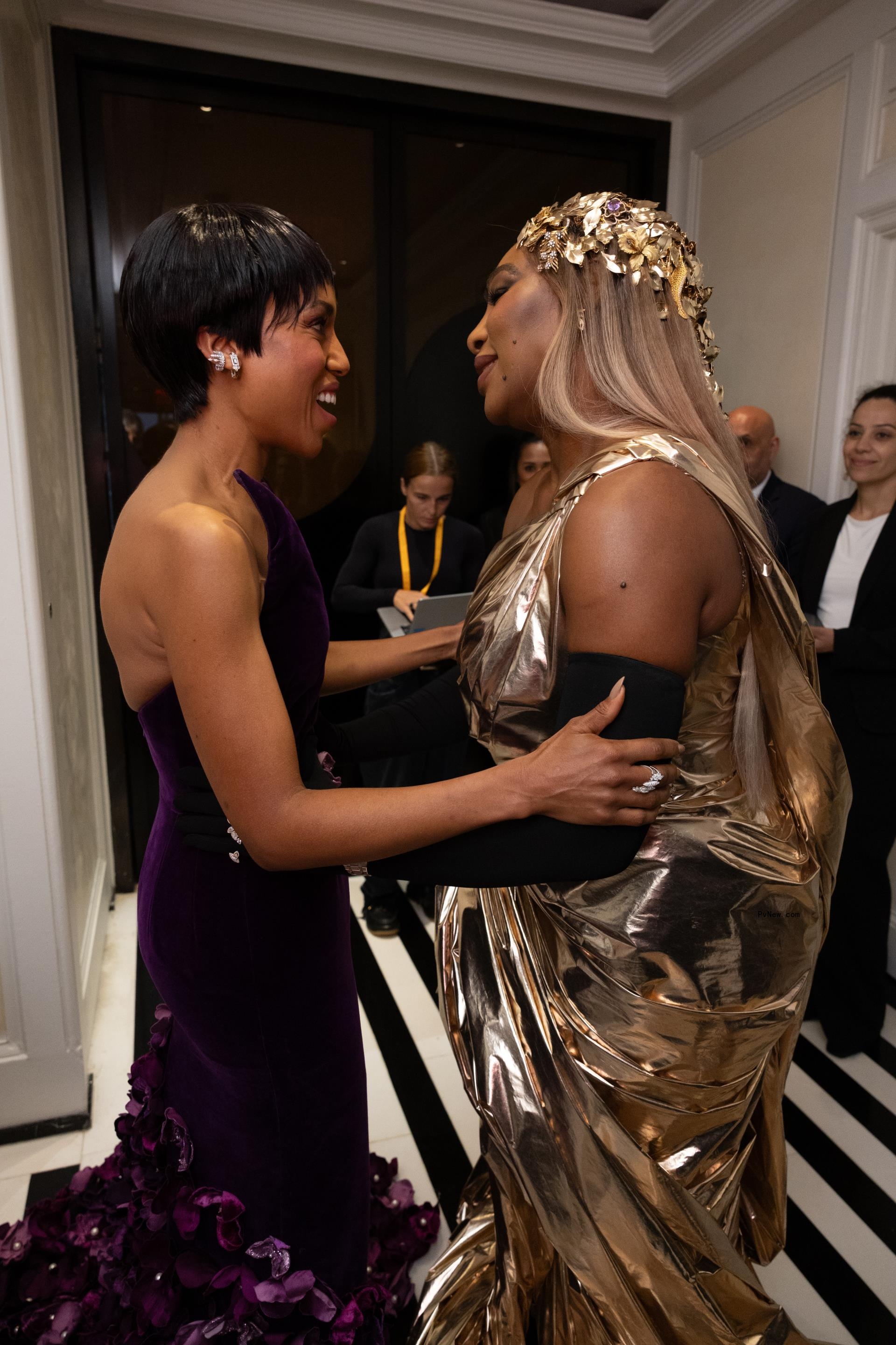 Kerry Washington and Serena Williams in The Mark Hotel. 