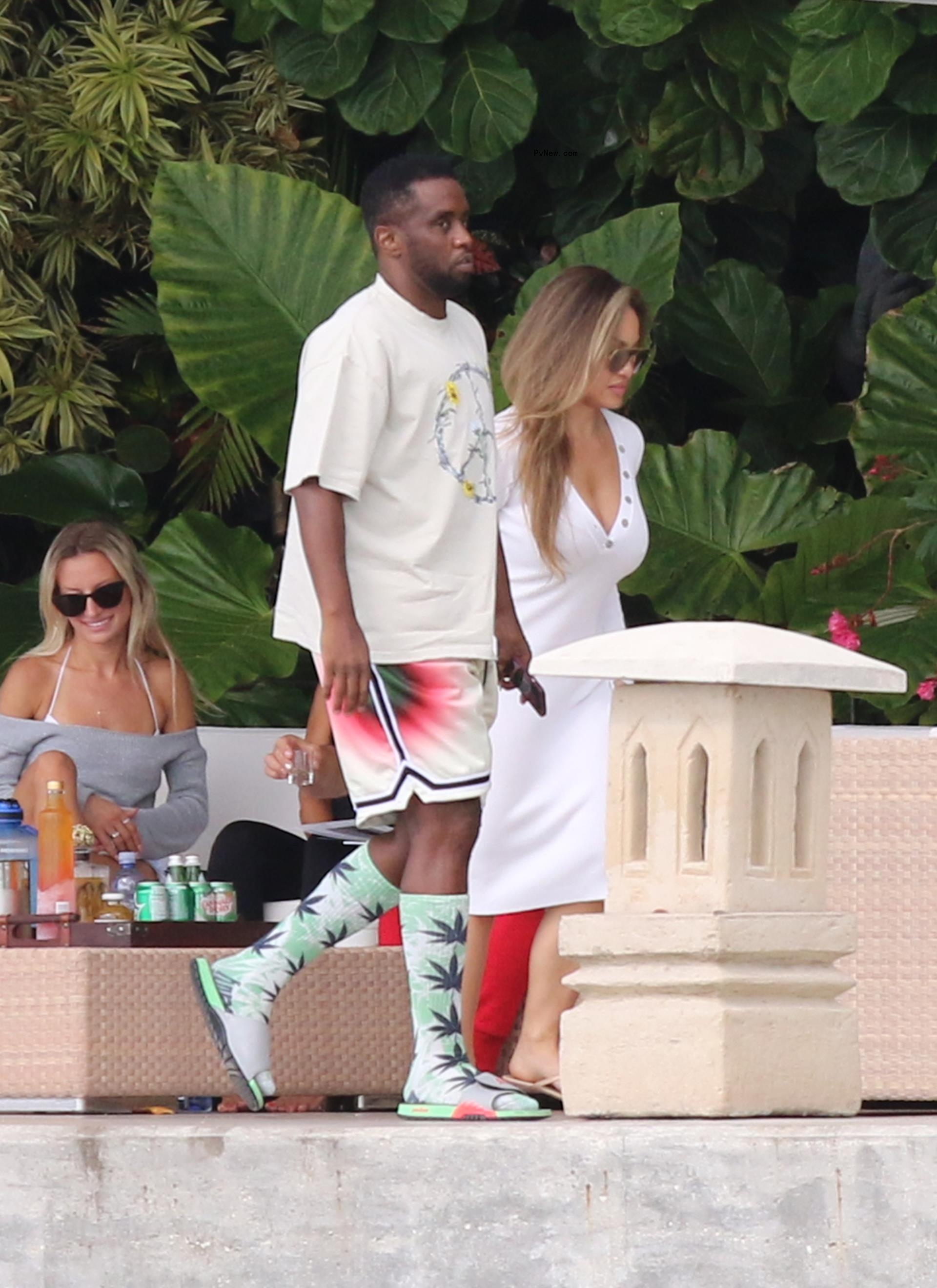 Sean Combs and Daphne Joy in Miami.