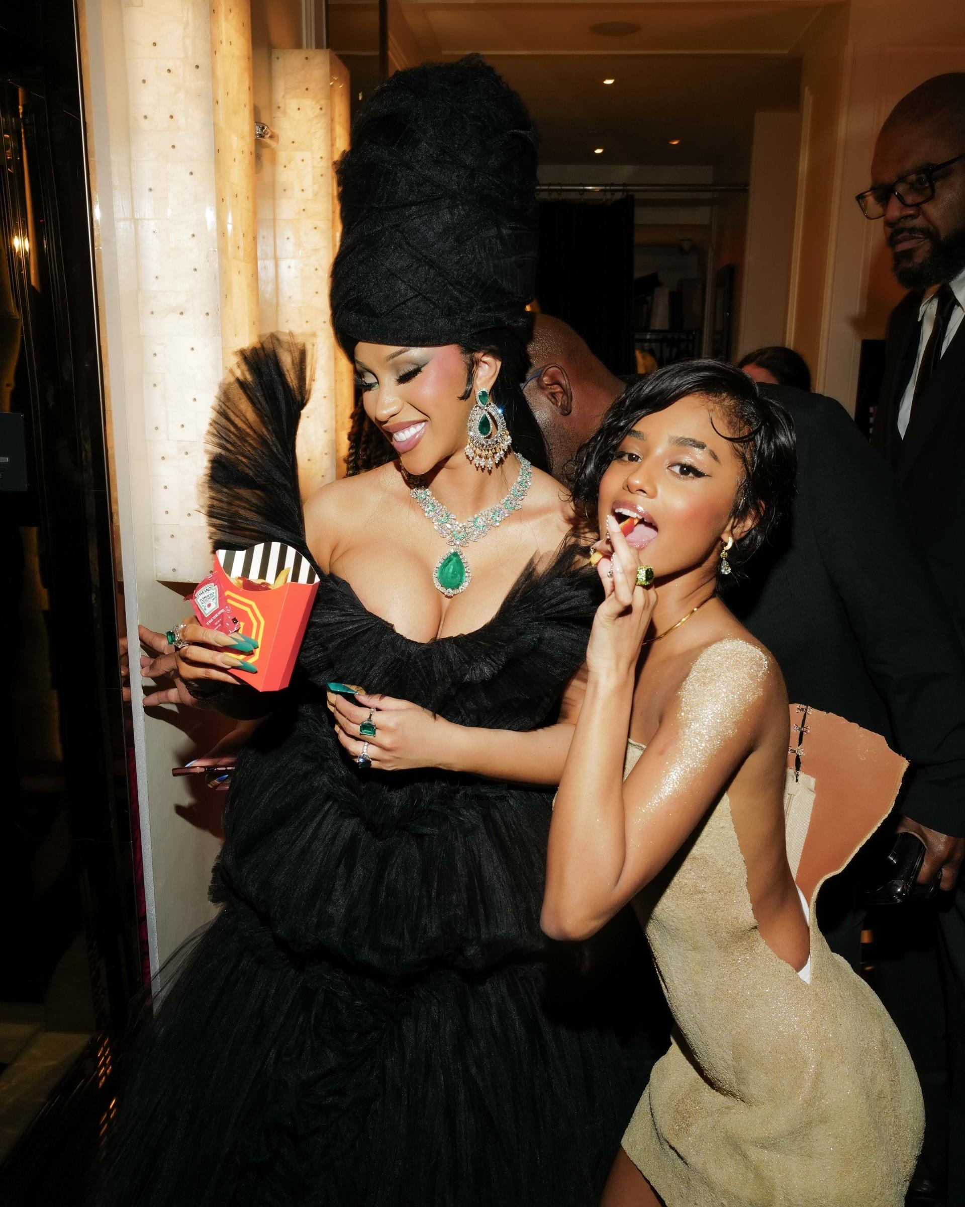 Tyla and Cardi B at the 2024 Met Gala.