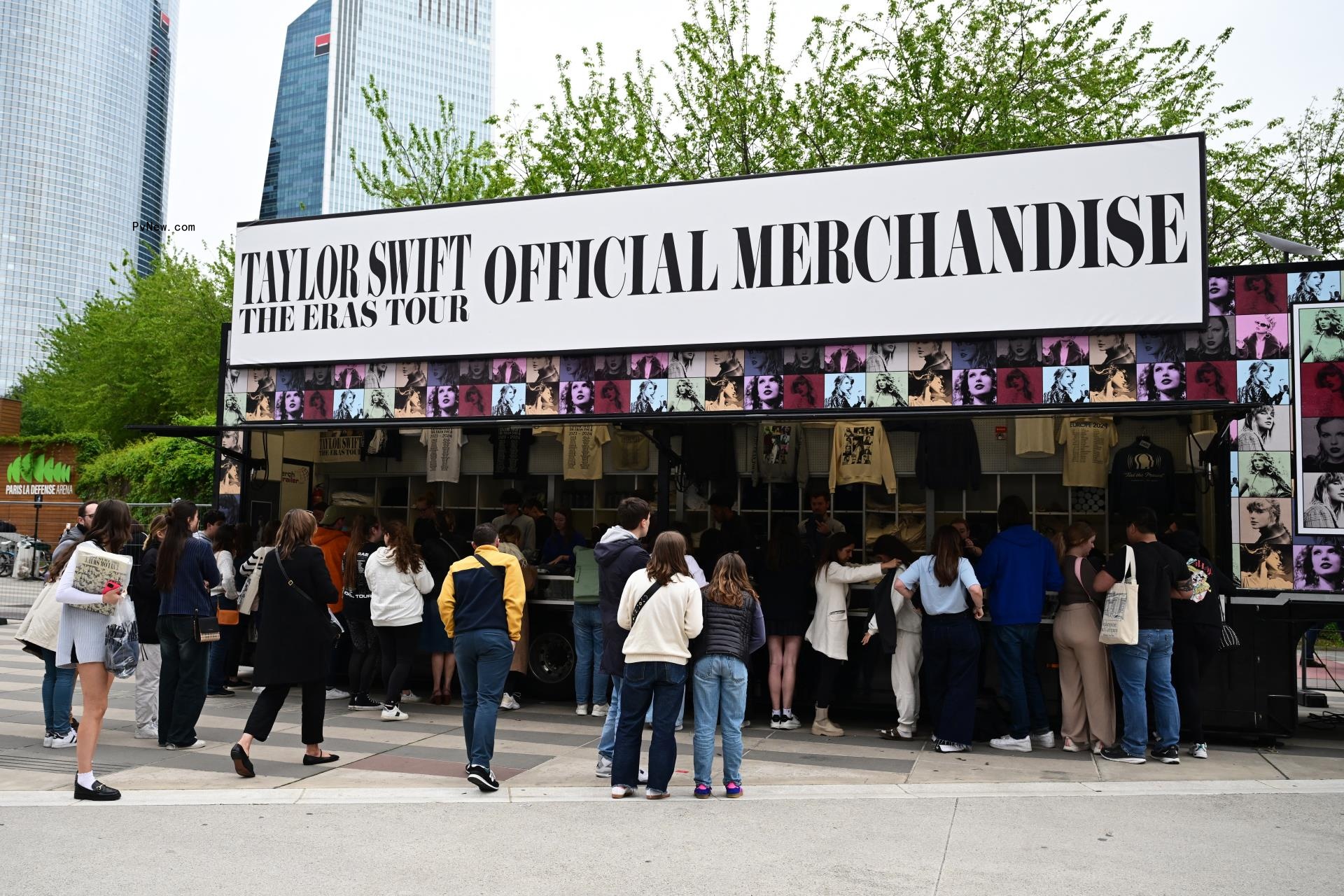 Eras Tour merchandise stand