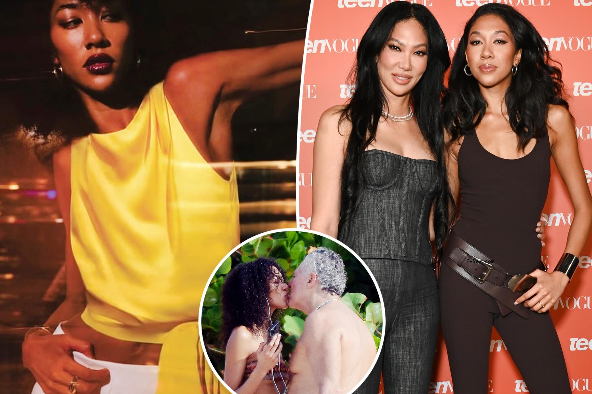 Kimora Lee Simmons and Aoki Lee Simmons, as well as Vittorio Assaf inset