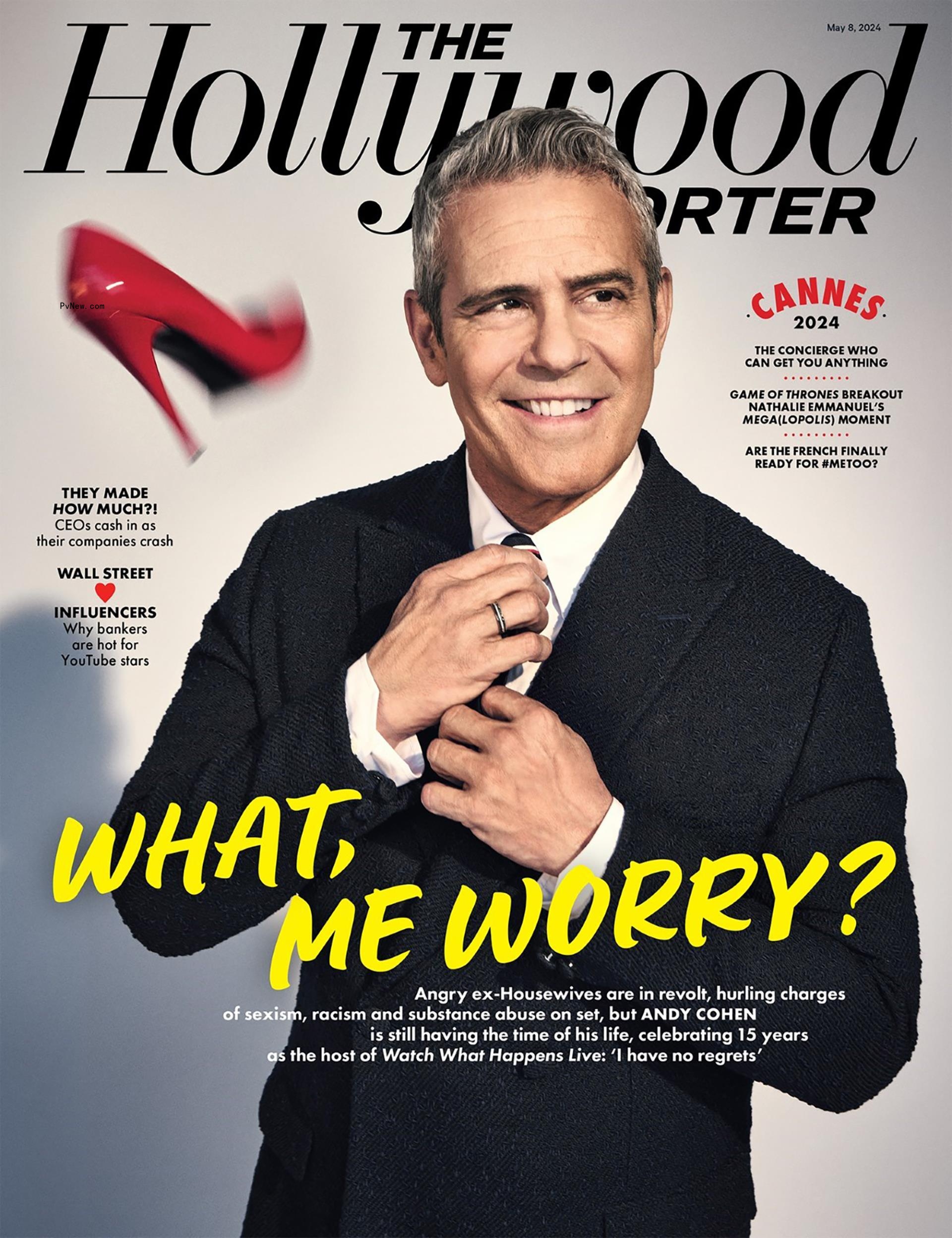 Andy Cohen on the cover of the Hollywood Reporter.