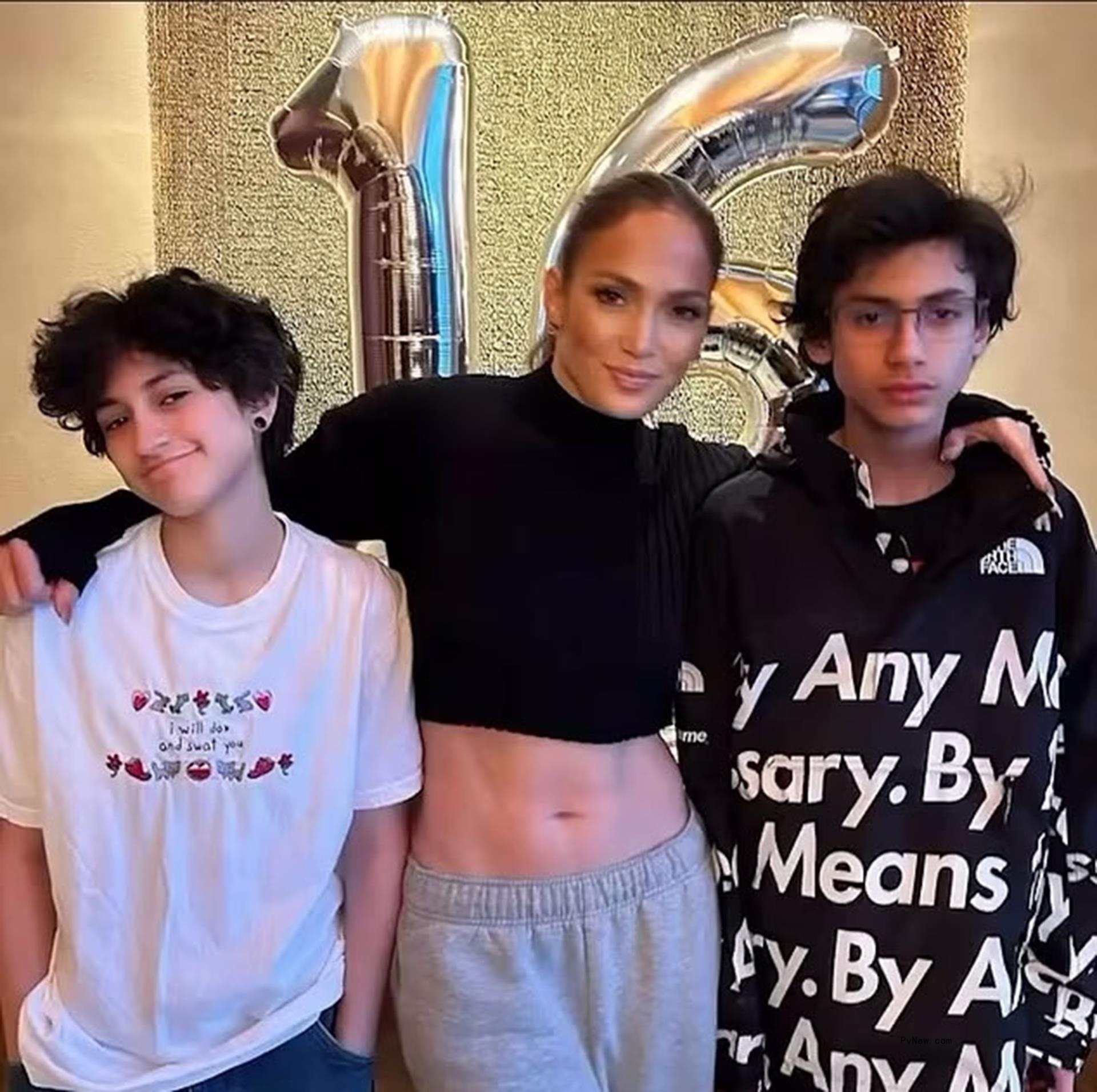 Jennifer Lopez with Max and Emme. 