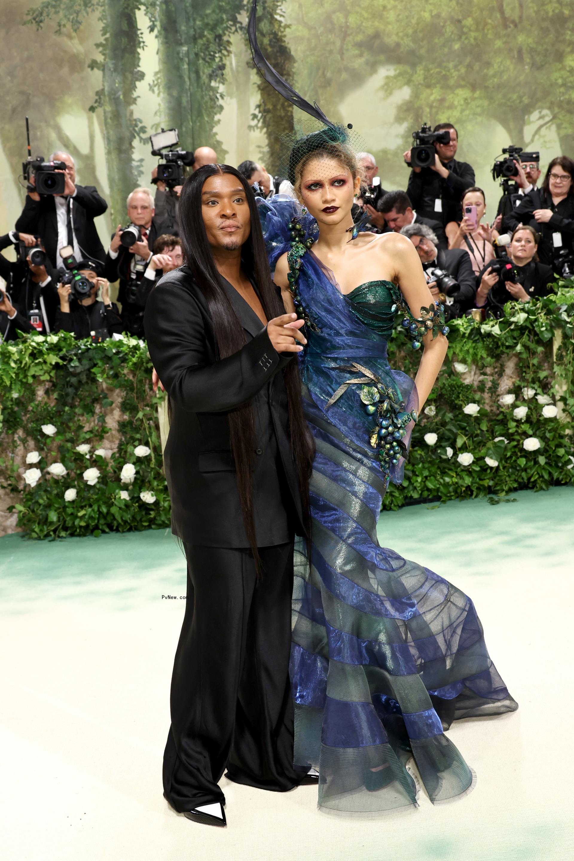 Zendaya and Law Roach at the 2024 Met Gala.