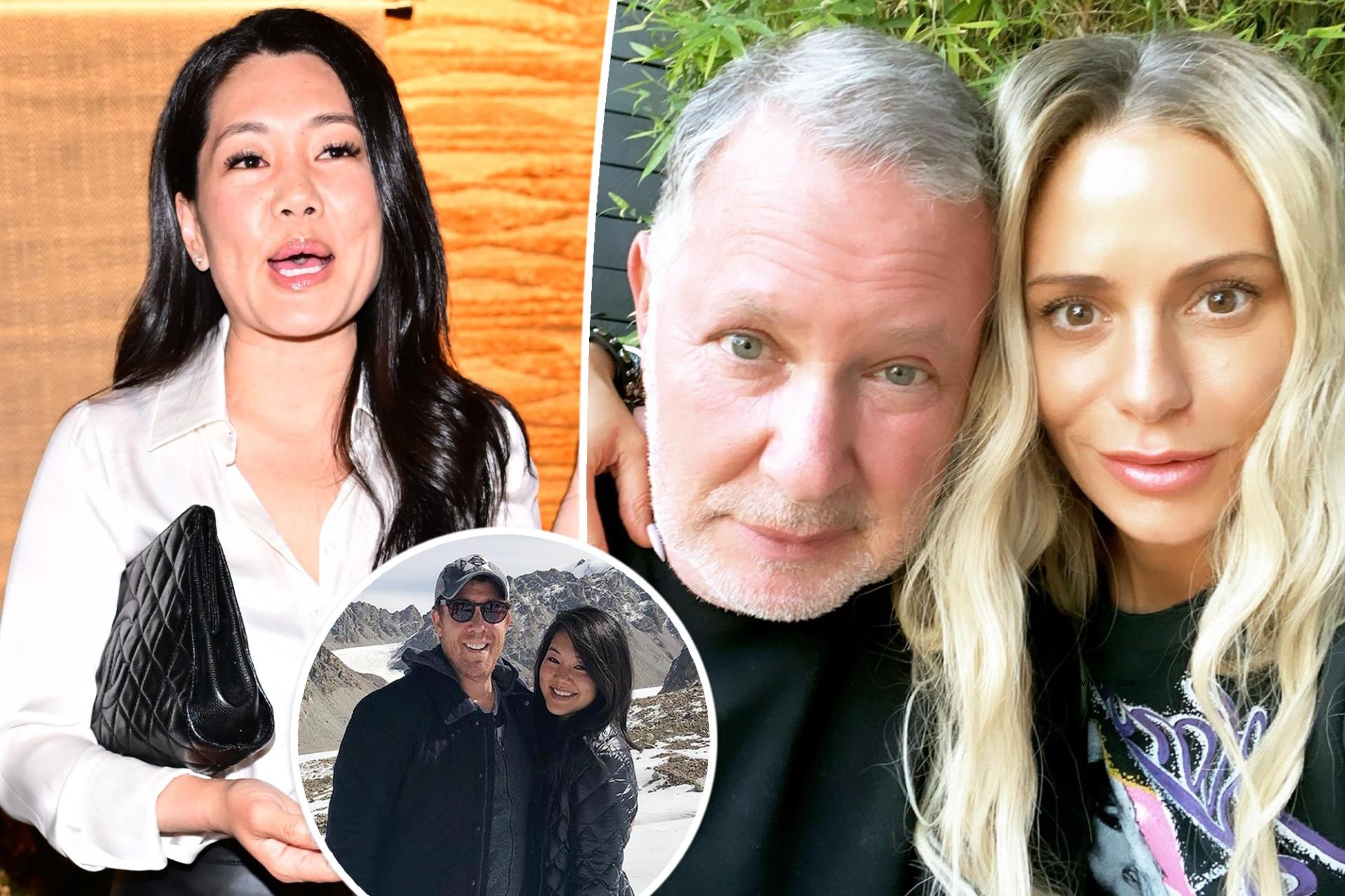 Crystal Kung Minkoff with PK, Dorit Kemsley split image.