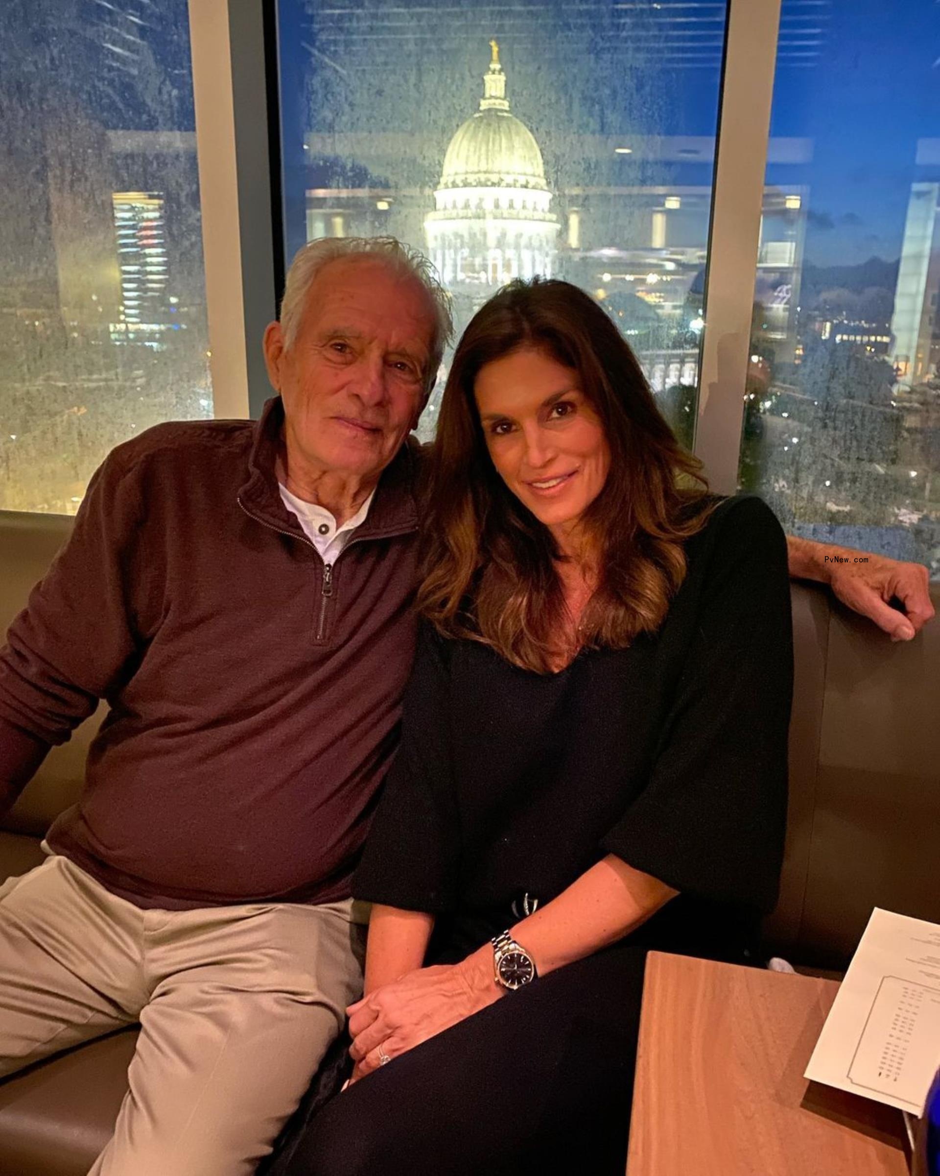 Cindy Crawford and her father John.