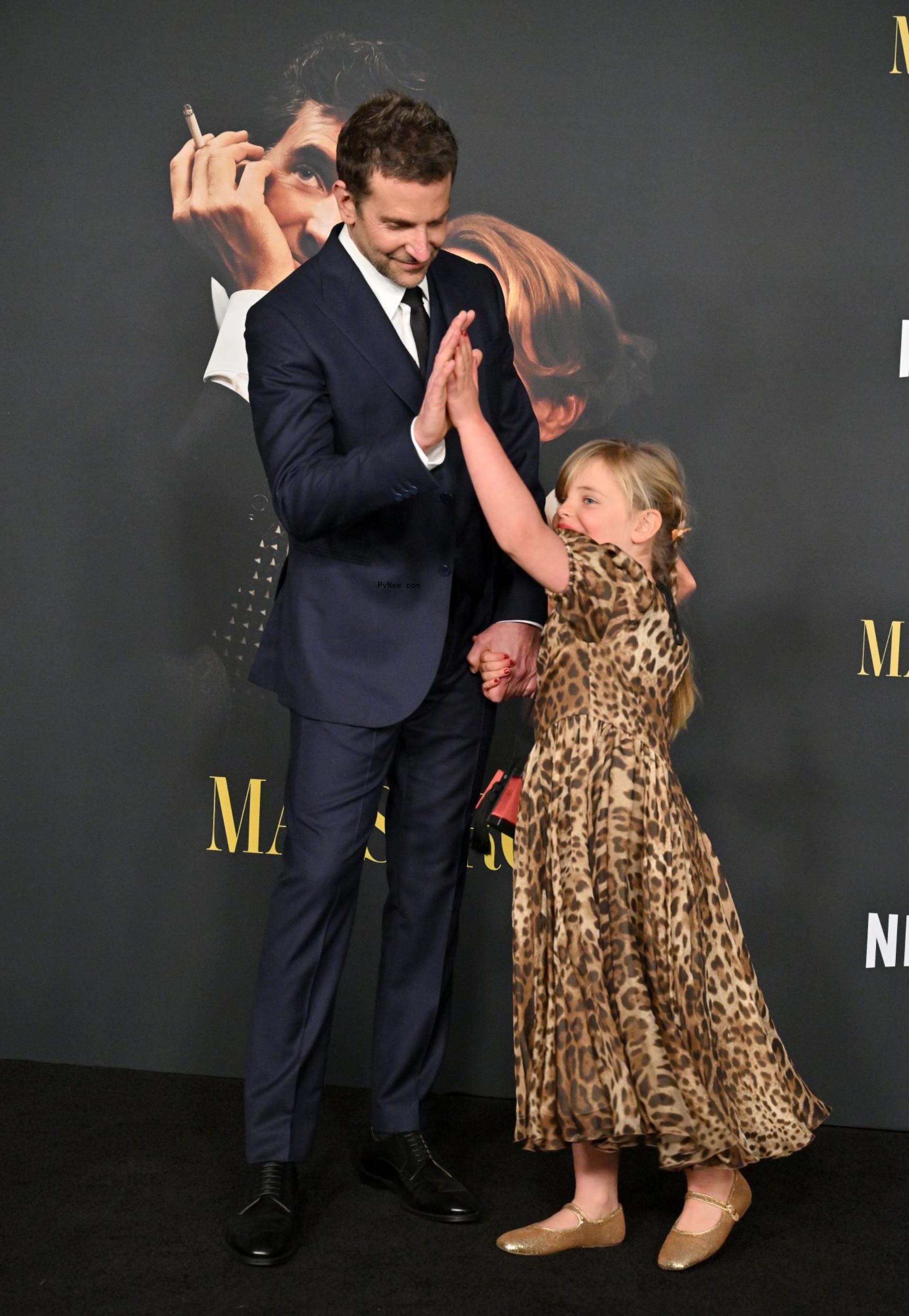 Bradley Cooper and daughter Lea attend the 