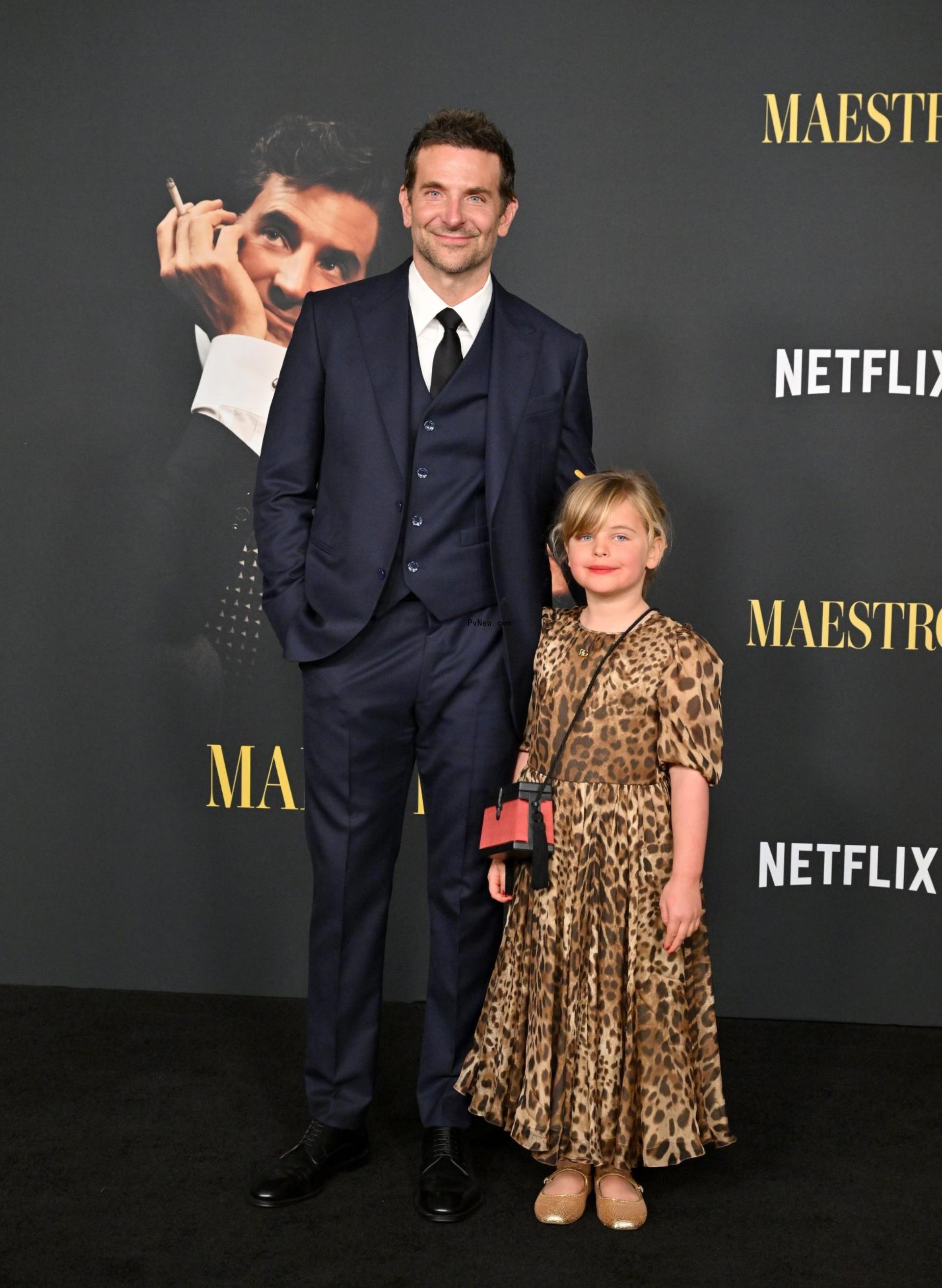 Bradley Cooper and daughter Lea attend the 