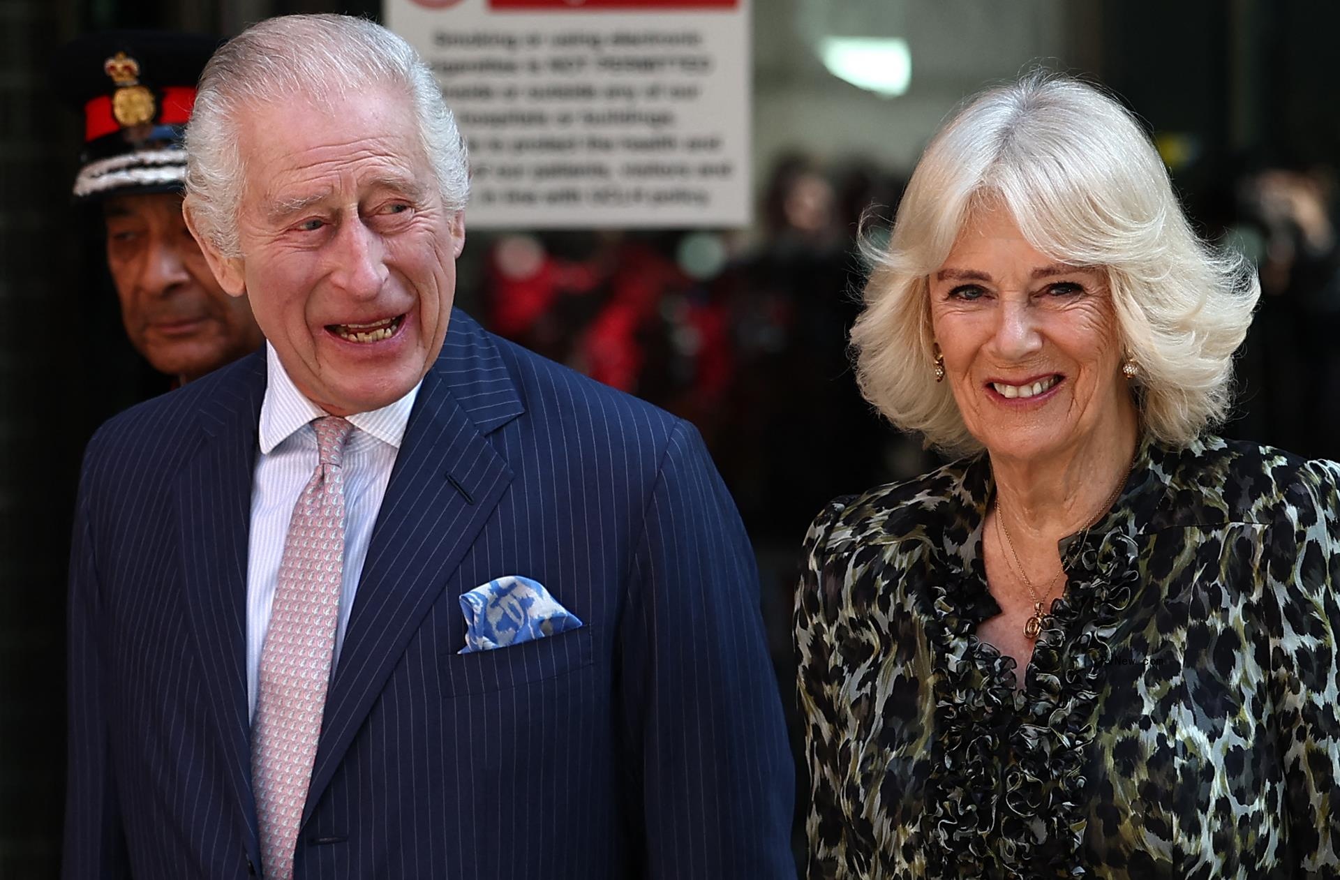 King CHarles and Queen Camilla walking