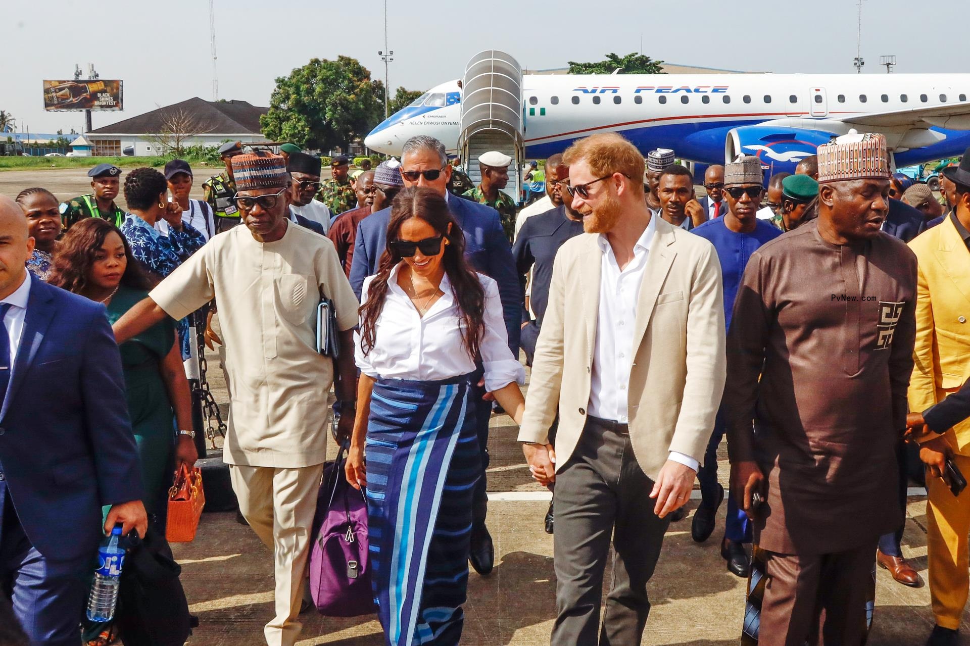 Meghan Markle and Prince Harry in Nigeria.