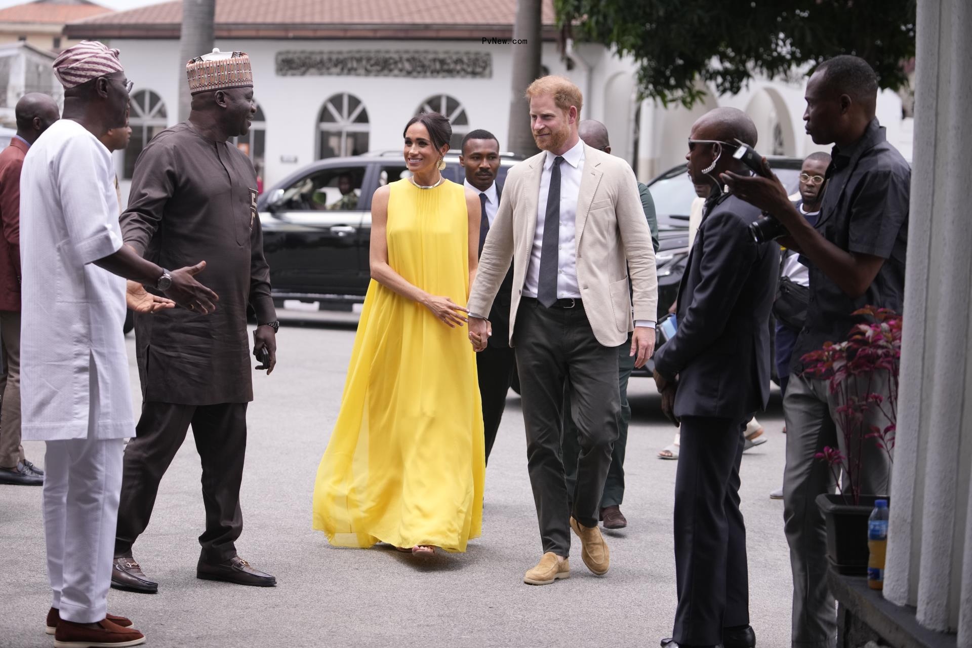 Prince Harry and Meghan Markle in Nigeria.