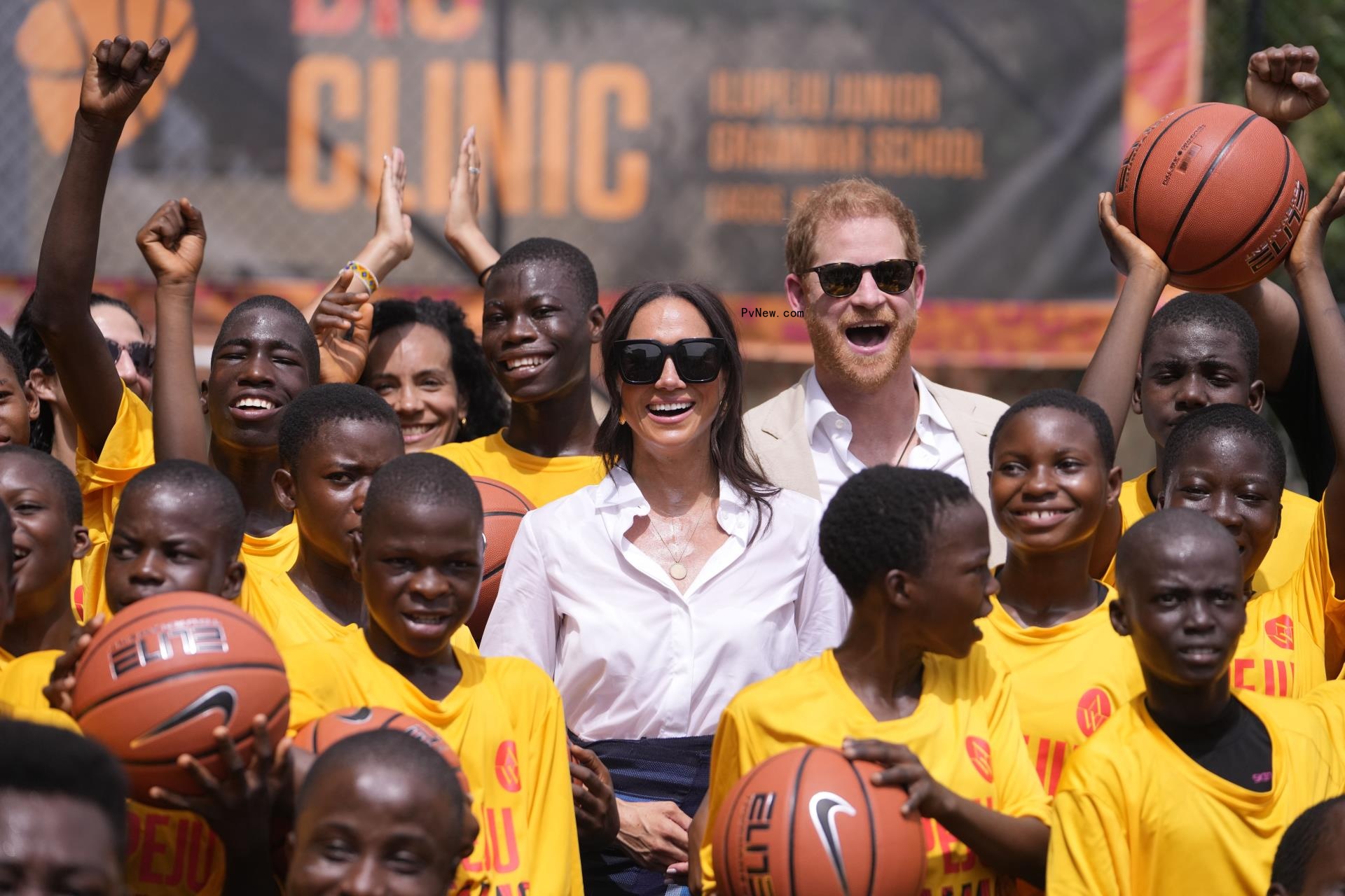Prince Harry and Megan Markle in Nigeria.