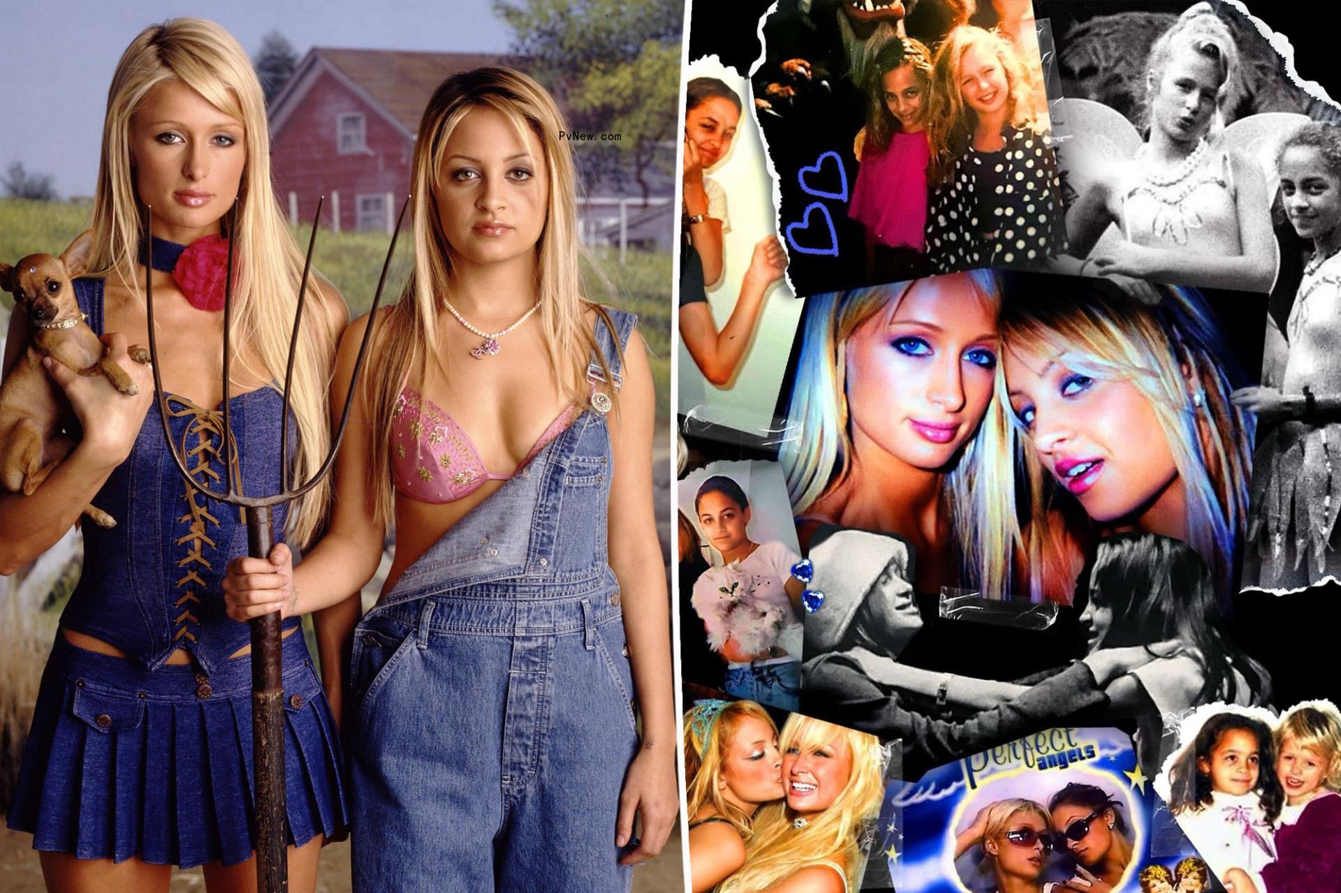 Paris Hilton and Nicole Richie split image.
