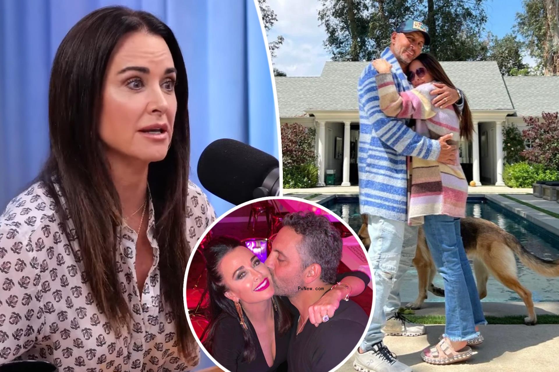 Kyle Richards split image with Mauricio Umansky.