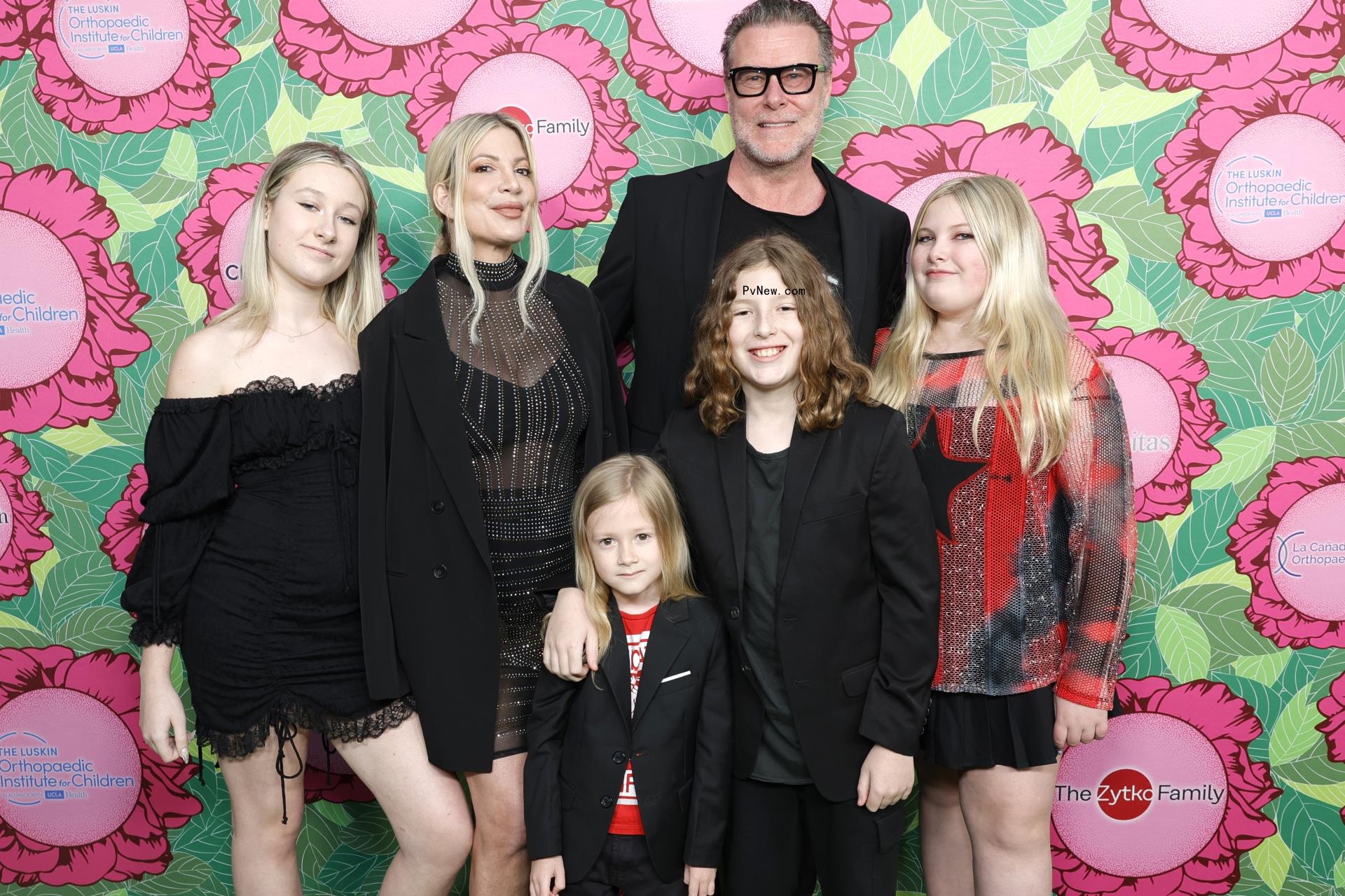 Tori Spelling and her family